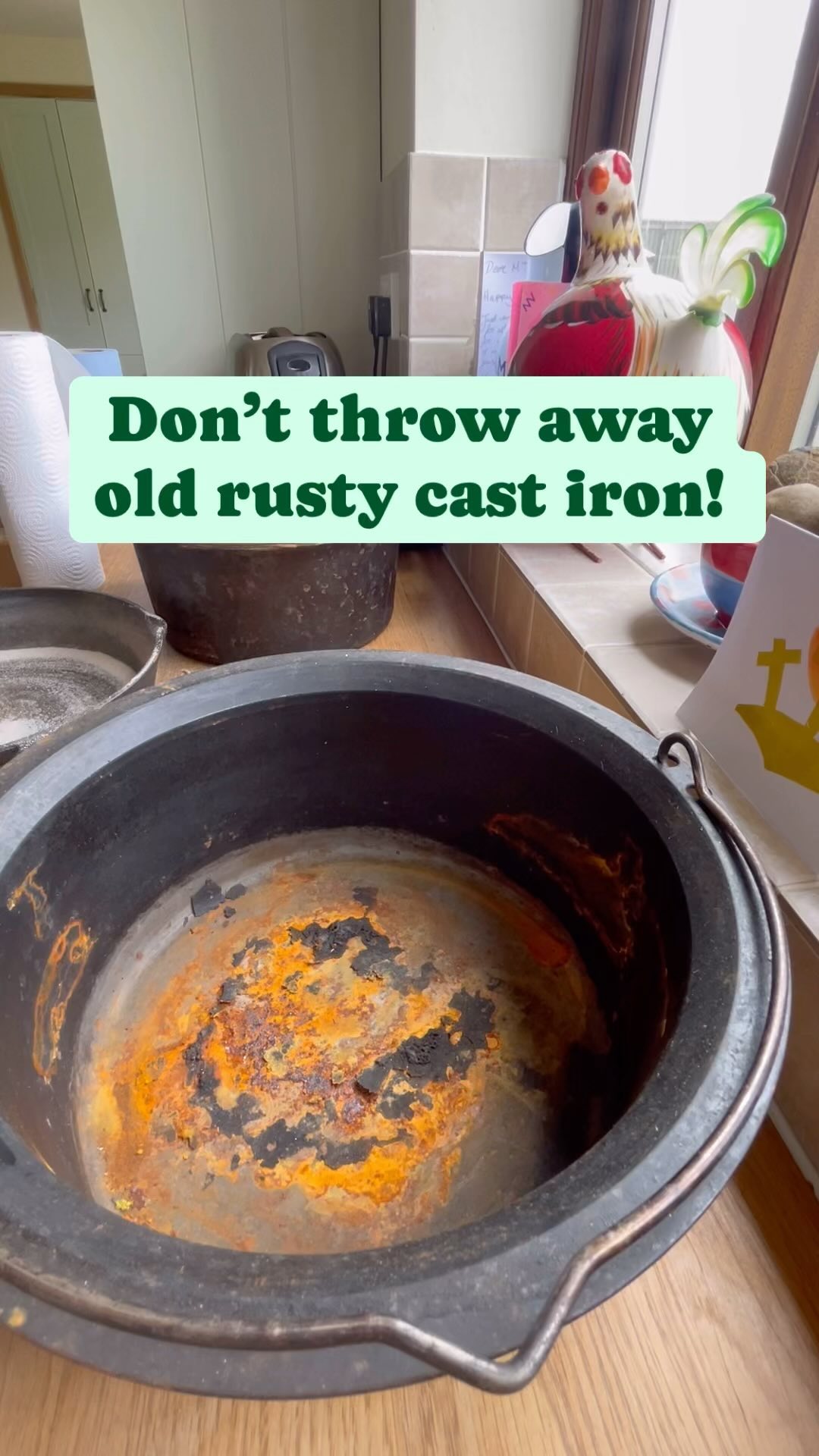 Top tips for reconditioning cast iron ⬇️
🔥Use an oil with a high smoke point, we use local @hillfarmoils cold pressed rape seed oil for everything!
🔥Keep going! Keep scrubbing until any old burnt and flaky bits are removed and keep repeating the oiling/heating until you get a good patina… your patience will be rewarded!
🔥Use a very thin layer of oil each time, otherwise the bottom of your pot will become sticky
🔥Avoid rust in the first place - never leave cast iron standing in water and make sure it’s completely dry before putting it away!