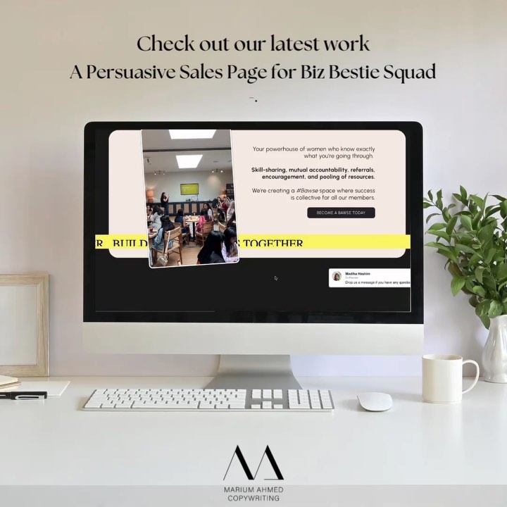 We’ve been busy writing up a storm for small businesses! Our client @thebabemovement.ae recently launched a #microcommunity to support women-led businesses. 💪🏻
The brief was more than just having click-bait copy. It was to capture the essence of the brand and translate it to a meaningful pitch that actually addresses pain points of the target audience.
What do you think of the content?
#salespagecopy #copywriting #microcommunity #dubaibusinesses #womenbusinesses #SME
