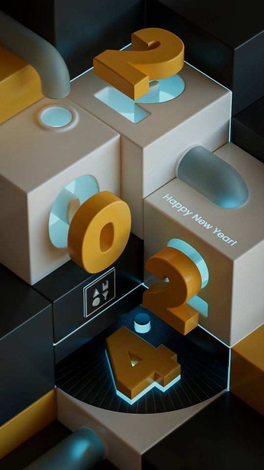 Happy new year! Content for @helloahoy
.
.
.
#cinema4d #c4d #redshift #motiongraphics #3d #3drender #artdirection #2024