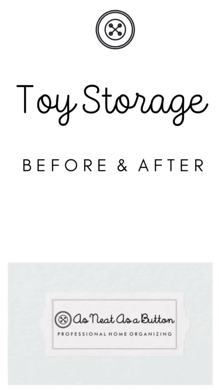 Having lots of storage isn’t the automatic solution—it’s organizing that storage that makes a difference! I was able to use the client’s baskets to organize this play area and added labels with pictures to keep it that way. #organized #toyorganization #professionalorganizer #toyorganizing #genevail