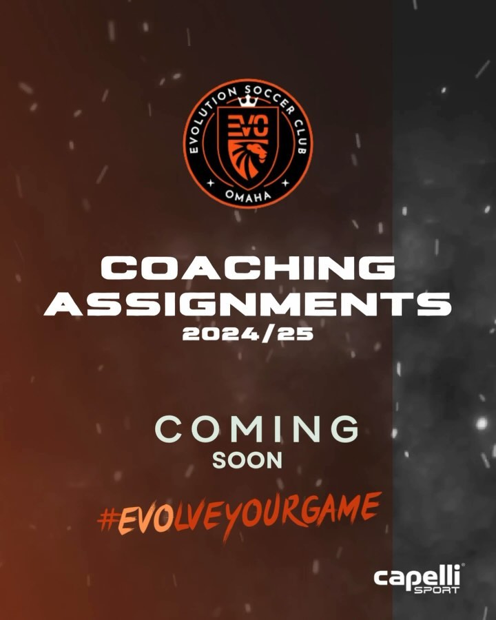 ▪️▪️▪️▪️ COACHES COOKING.
Stay tuned #EVOfam for Evolution’s 2024/25 coaching assignments. Coming 🔜
Register for tryouts now through our bio 🔗. Tryouts held the week of June 3-6 at the CHI Health Multi-Sport Complex, the “Home of Evolution”
#omahaevolutionsoccerclub #evolveyourgame #evolvewithus #nebraskasoccer #omahasoccer #capellisport #earnyourplace #everymomentcounts