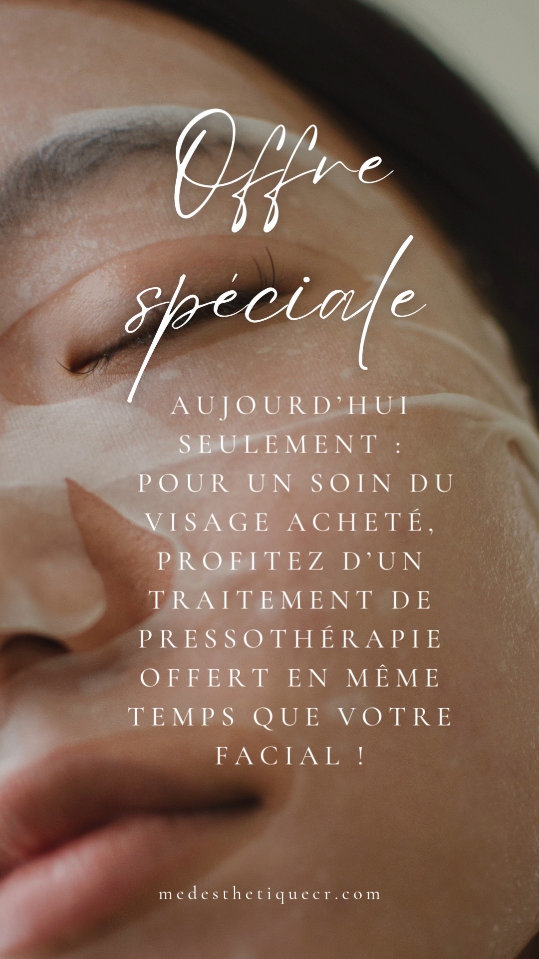 ✨ Offre spéciale Saint-Valentin chez Medesthetique CR ! ✨
💖 Aujourd’hui seulement : Pour un soin du visage acheté, profitez d’un traitement de pressothérapie OFFERT en même temps que votre facial !
Un moment de détente absolue pour une peau éclatante et des jambes légères ✨
📍 Candiac | Places limitées
💌 Réservez vite !
#SaintValentin #OffreSpéciale #DétenteEtBeauté #MedesthetiqueCR