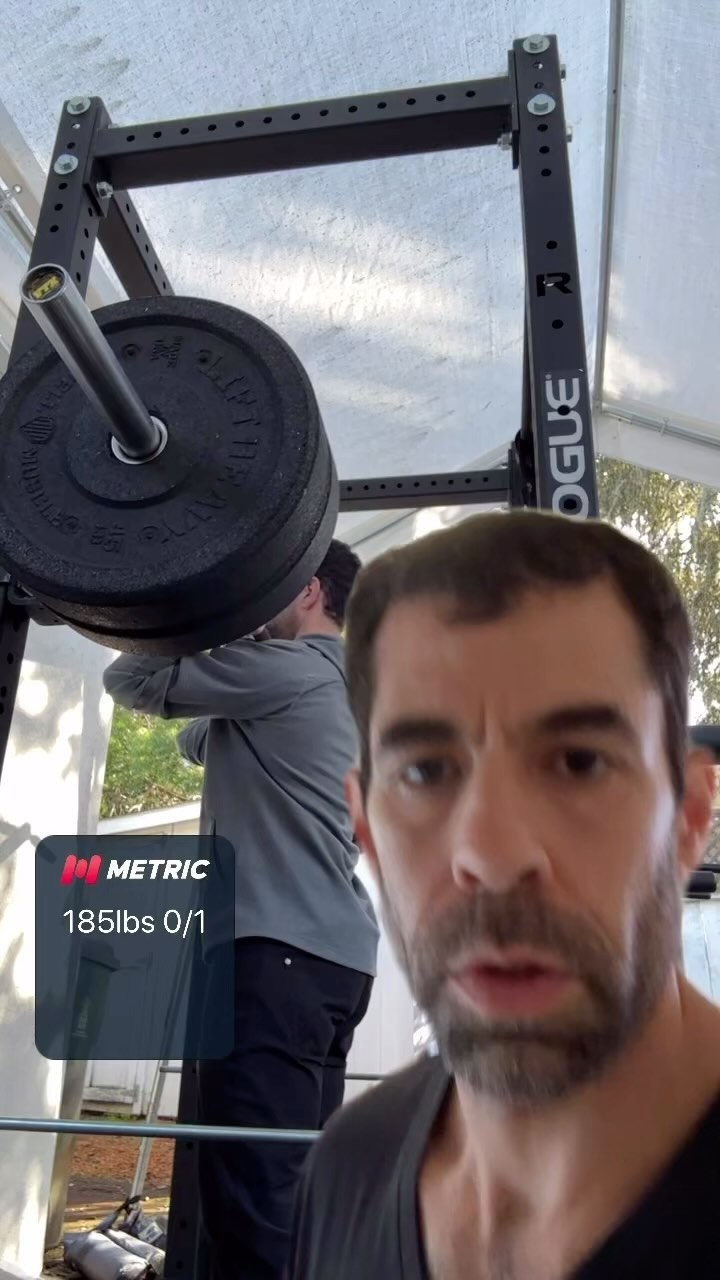 Here I am using @metricvbt to track bar speed. This lets me know if I’m training with the right weight on any given day. I am usually trashed in one way or another (kids, sleep, stress, etc etc) and this lets me know how trashed I am. I use an @ouraring to help me understand how well I sleep and generally how well I’ve recovered. This helps me know things like how caffeine, alcohol, screen time, and training load impact my sleep and recovery. Velocity tracking helps me know what I should be doing in the gym on any given day.
Oh yeah, I’m also doing Zone 2 cardio while filming the clip. I can talk, so I know I’m using my aerobic energy system. This improves my recovery capacity and a host of other things.
#velocitybasedtraining #legday #squats #fitness #strength #recovery #zone2