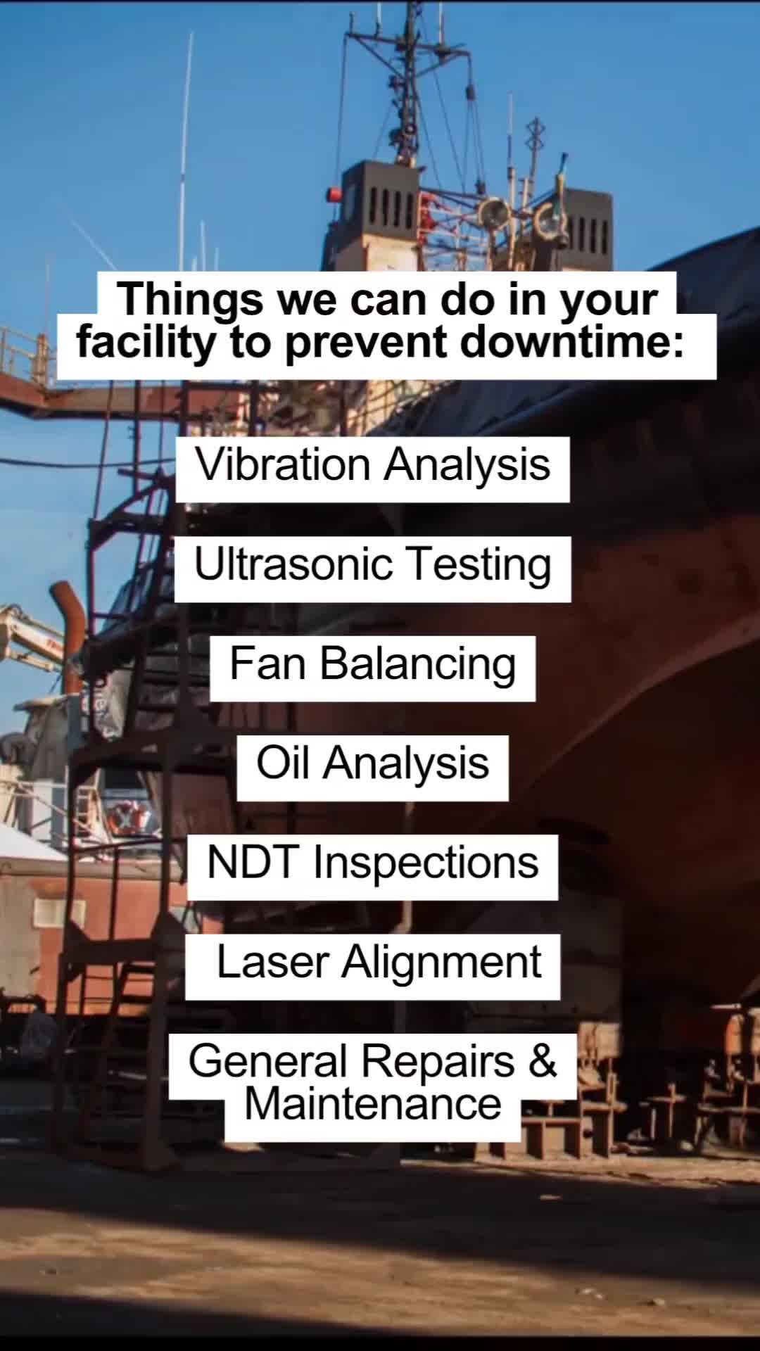 1️⃣ Vibration Analysis – Because your machines do talk… we just know how to listen.
2️⃣ Ultrasonic Testing – Catching leaks and weak spots before they become full-blown headaches.
3️⃣ Fan Balancing – Stop ignoring that wobble before it shakes your whole operation apart.
4️⃣ Oil Analysis – Think of it as a blood test for your machines—early warning signs included.
5️⃣ NDT Inspections – Cracks, defects, and weld issues? We’ll find them before they find you.
6️⃣ Laser Alignment – Because “close enough” isn’t good enough for precision machinery.
7️⃣ General Repairs & Maintenance – Fixing problems before they shut you down.
Preventing downtime isn’t magic—it’s just proper planning. Call us before a small issue turns into a full-on crisis. 🚨
#PredictReliability #FactoryMaintenance #NoDowntime #IndustrialReliability #PredictIND #PredictIndustrialReliability #PredictMonistoringSystems #Infrared #NDT #WorkplaceSafety #Fireprevention #electricmotors #fanbalancing #Ontario