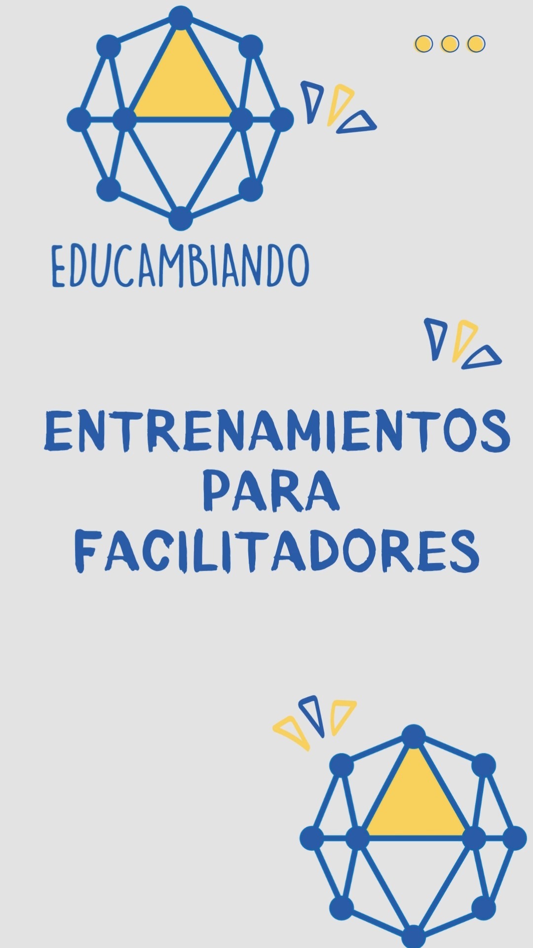 Para este cierre de año hemos estado recordando muchos de los momentos que hemos vivido gracias a la existencia de Educambiando. Hemos recordado el trabajo, los aprendizajes, las personas, lo viajes y todos los hermosos momentos. Durante las próximas semanas compartiremos contigo las historias de tres diferentes facetas de Educambiando como proyecto: los entrenamientos para facilitadores, los entrenamientos para familias y la comunidad de aprendizaje.
Aquí te dejamos un extracto de la primera historia, sobre los entrenamientos para facilitadores, junto con un video album de tan solo algunos de los muchos entrenamientos que realizamos a lo largo de 7 años. Te invitamos a leer el relato completo en nuestro blog (link en los comentarios).
"Imagina un espacio amplio. Una casa rodeada de mucho pasto donde correr y también muchos árboles. Dentro de la casa se puede ver material didáctico, carteles y visuales adornando las paredes, y post its de todos colores. Entonces empiezan a llegar las personas, no todas se conocen, algunas se saludan familiarmente, pero la mayoría se están viendo por primera vez. Se siente el nerviosismo y la curiosidad, en las diferentes caras puedes ver anticipación y también duda, ¿No sé a qué vengo, no sé qué va a pasar?, son pensamientos colectivos."
#facilitadores #entrenamientos #herramientaságiles #colaboraci