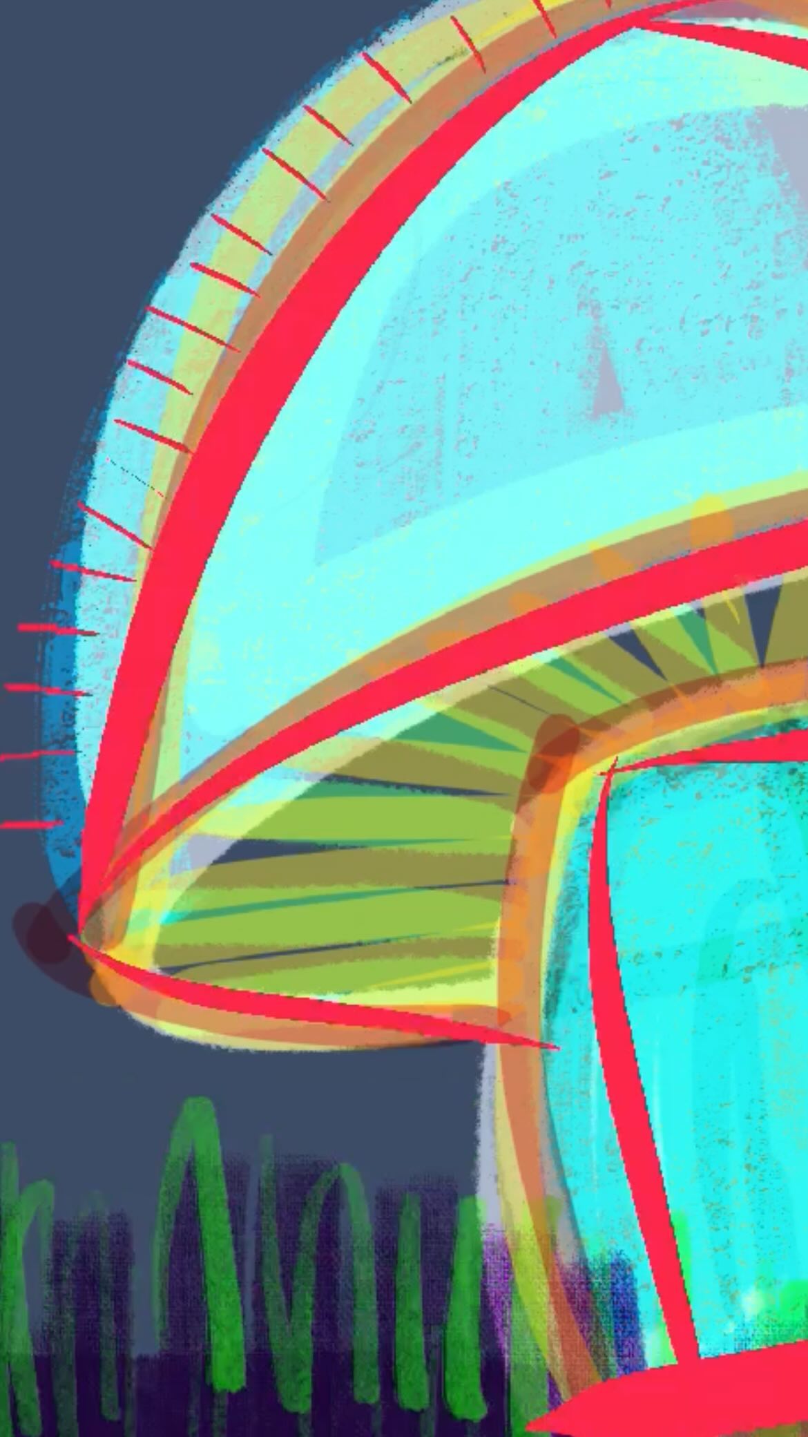 Day 5: Daily Doodle. When I feel stuck, I tend to draw random mushrooms in the same way I learned from Commander Mark from his PBS drawing show in the 80s. #dailydoodle #digitalart #practice #procreate #commandermark #secretcity #pbs #drawdrawdraw