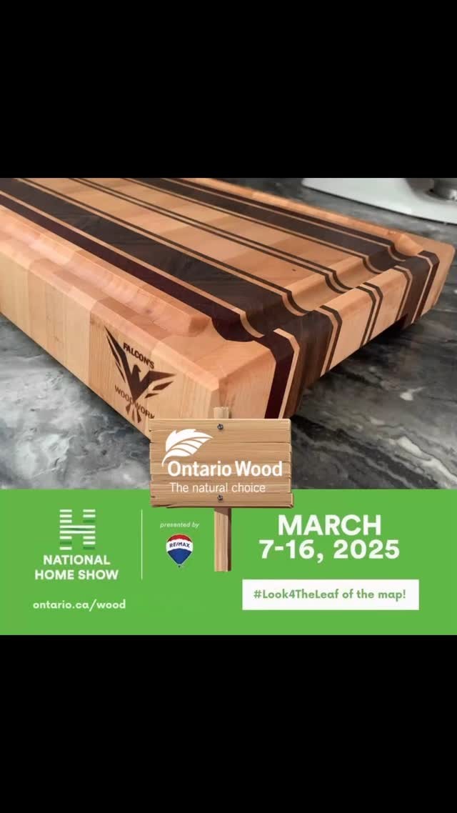 #nationalhomeshow #toronto #torontohomeshow #remax #ontariowood #falconswoodwork #supportontariomade #supportcanadamade #ontario #canada #saultstemarie #algoma #bespoke #beautifulwoodworking #supportlocal #ontariomade #homeshowto