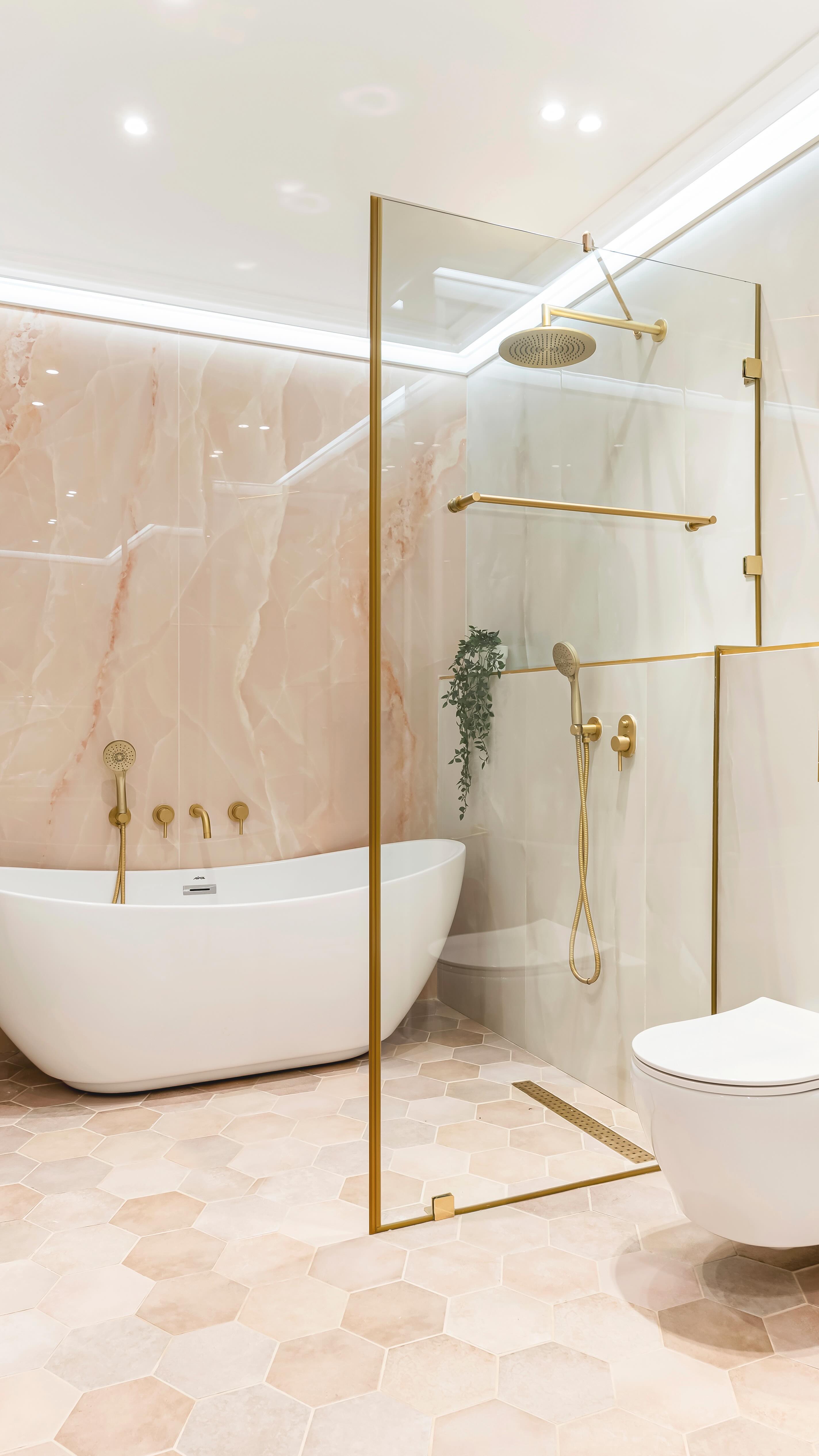 Are you ready to take a bath 🛀??
One of our favorite space we design for this Mikveh is the bridal preparation room.
This bath and shower combo is elegant and practical 🤩🔝✨
#freestandingtub #showerbathcombo #mikvehdedication #mikvehdesign #bldesignstudio #newbathrokmdesign #pinkbathroomtiles