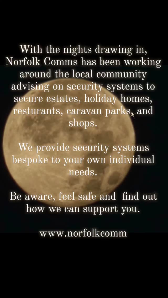 Keep safe going into the winter months.
#norfolkcomms #northnorfolk #northnorfolkhomes #northnorfolkliving #aylsham #northnorfolkcommunity #securitysystem #security #keepsafe #privacy #winter #northnorfolkholidaycottages #wifi #farming #farmlife #caravanlife #shops #keepsafe