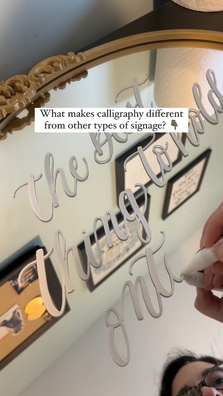 What makes calligraphy signage unique? ✍🏻
Calligraphy is defined as “artistic, stylized, or elegant handwriting or lettering; the art of producing such writing” (thanks @merriamwebster 🤓)
It is a lettering art done by hand, with the unique flair of each calligrapher that creates their signature style. You choose a calligrapher (to do your signage or any other project!) because you want or value the handwritten, personal style of that artist on your pieces.
There are so many types of beautiful sign styles and materials out there - hand written, vinyl, printed, laser cut…and do you like mirrors? Acrylic? Wood? The options can be overwhelming!
While deciding on your wedding decor, it’s important to figure out which style feels most like you. What matches your venue? Or the formality of your day? Do some research and see what you’re drawn to, and don’t be afraid to ask the experts what is and is not in their wheelhouse. In my personal network I know calligraphers, sign makers, and people who are both, and I’m always happy to refer you to someone who I think can make your vision a reality.
That said, if handwritten details are your jam, you’re in the right spot. Let’s dream up something beautiful together✨
#allicatcalligraphy #weddingcalligraphy #handmade #calligraphy #weddingdecor #weddingsignage