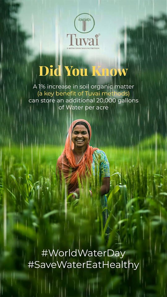 Behold the ripple effect of Tuvai's sustainable farming practices on World Water Day!
Did you know? Just a 1% increase in soil organic matter, a direct result of Tuvai's methods, can magnificently store an additional 20,000 gallons of water per acre. By nurturing the soil, we not only foster healthier crops but also contribute to water conservation efforts, ensuring a more sustainable future for generations to come.
Cheers to the power of sustainability on World Water Day💦
-
-
#Tuvai #SustainableAgriculture #WaterConservation #WorldWaterDay