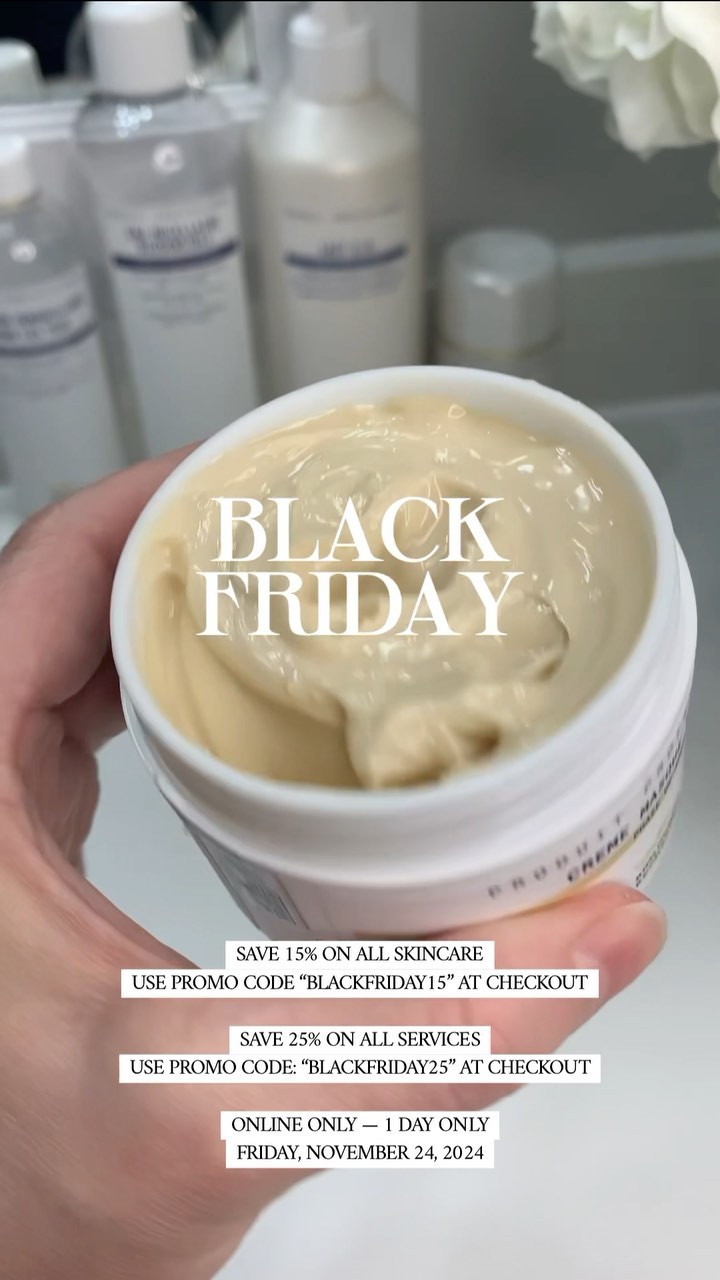 “BLACK FRIDAY SALE” 🚨 1 DAY ONLY!
🗓️ Friday, November 24, 2023
✨SAVE 15% ON ALL SKINCARE PRODUCTS✨
Use Promo Code: "blackfriday15" at checkout
✨SAVE 25% ON ALL SERVICES✨
Use Promo Code "blackfriday25" at checkout
*All services and product purchases must be made online on Friday, November 24, 2023*
**This promotion is not valid with any other promotional offer, loyalty points, or package deals**
#blackfriday #onedayonly #holisticbeauty