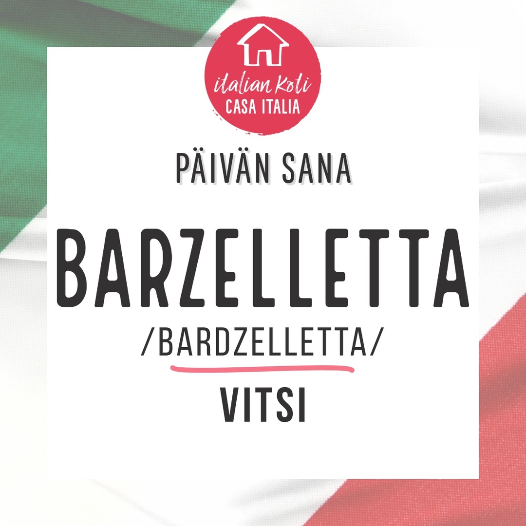 🤣 Italian sana barzelletta tarkoittaa pääasiassa lyhyttä humoristista tarinaa tai vitsiä, jonka tarkoituksena on huvittaa kuulijaa. Sitä käytetään yleisesti arkikielessä viittaamaan suullisesti kerrottuihin vitseihin, joilla on koominen loppuhuipennus.
Lisäksi barzelletta voi tarkoittaa myös tiettyä runomittaa (canzonetta), joka oli suosittu italialaisessa runoudessa.
Etymologia
Sanan alkuperä on hieman epävarma, mutta se on peräisin 1500-luvulta. Mahdolliset alkuperät:
• Se voi olla johdettu verbistä balzellare (hypähdellä, tanssia), mikä viittaa alun perin tanssilauluun.
• Se voi olla diminutiivimuoto sanasta bargella, joka alun perin tarkoitti häikäilemätöntä ja ovelaa naista ja myöhemmin yleisesti leikkisää sanailua tai kevyttä vitsiä.
• Sana bargella taas juontuu keskiaikaisesta latinan sanasta barigildus, joka tarkoitti karolingiaikaista poliisipäällikköä ja myöhemmin sai merkityksen veijari, lurjus.
• Toinen mahdollinen alkuperä on ranskankielinen sana bergerette, joka oli eräänlainen kansanlaulu.
Käyttö ja merkitykset
1. Lyhyt, koominen tarina (vitsi)
Päämerkitys nykyitalian kielessä: humoristinen tarina, jonka loppu aiheuttaa yllätyksen tai naurun.
• Esim. “Sai una bella barzelletta?” → “Tiedätkö jonkun hyvän vitsin?”
2. Kuvainnollinen käyttö (huono vitsi, naurettava tilanne)
Joskus käytetään myös kuvaannollisesti tarkoittamaan jotain, mikä on niin naurettavaa tai absurdia, että se muistuttaa huonoa vitsiä.
• Esim. “Questa situazione è una barzelletta!” → “Tämä tilanne on naurettava vitsi!”
Nykyään barzelletta on vahvasti arkikielinen sana, joka liittyy huumoriin ja sosiaalisiin tilanteisiin, joissa ihmiset kertovat vitsejä toisilleen.
#italia #päiväsana #paroladelgiorno #barzelletta #vitsi