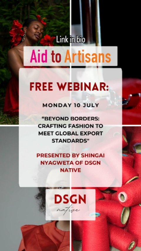 Are you an artisan in the fashion industry who wants to gain insight into navigating international standards? Join us for a FREE WEBINAR, Beyond Borders: Crafting Fashion to Meet Global Export Standards! Dive deep into industry insights with Shingai Nyagweta, a seasoned expert in fashion exports. Learn to master your brand presentation, work with showrooms, perfect garment details, enhance packaging, and more. 🎓👗 Register now for our FREE webinar on July 29th, 2024, at 10:15am EST! Even if you can't attend, sign up to receive the replay. Click the link in the bio to secure your spot - OR TYPE YES to have the link DM'd to you