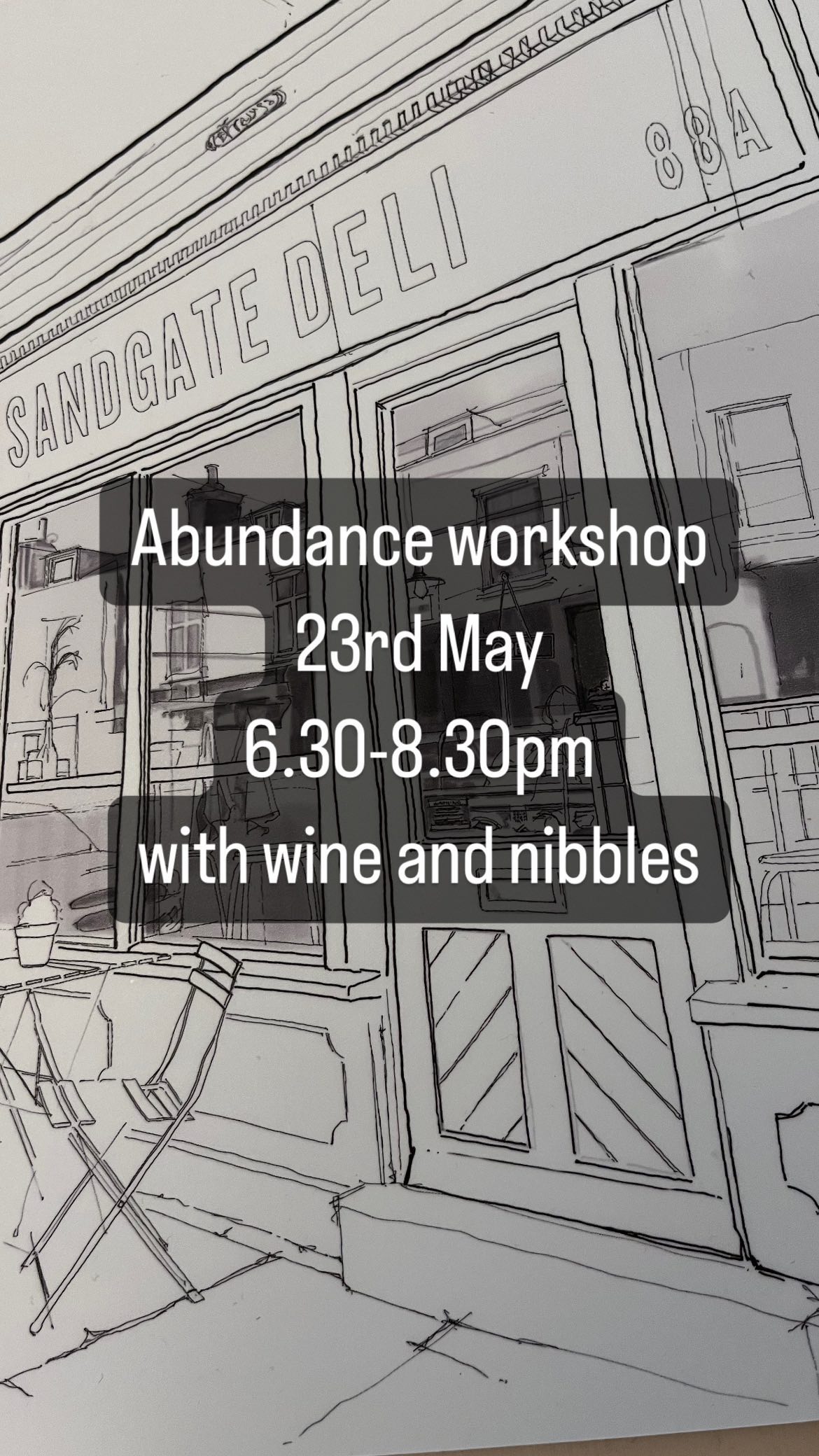 Fancy an evening out with @lamaisondecath and me @sandgatedeli when the planets are perfectly aligned for exploring abundance, creating our vision, calling it in through art and meditation… All this in good company whilst sampling local wine and yummy nibbles! Spots are limited - join us!