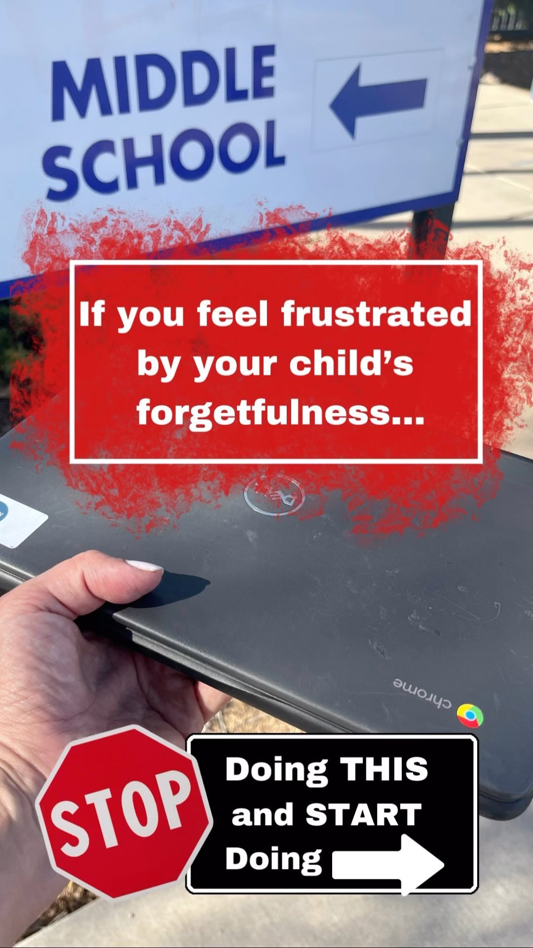 āOh no, MOM! I forgot my computer (again!!) HELP! Can we go back and get it, or can you drop it off to me at school?ā
Has anyone else heard this (or something similar) from their child this school year? Or is it just me and my youngest having this fun morning discussion on the way to school?
We need to š STOP getting frustrated.
We need to STOP š frantically whipping the car around and speeding back home to retrieve the item or dropping it off later at the schoolās front office when we have no time.
Instead, take this as a sign that we need to START creating a better system in our home to set our child (and ourselves) up for success this school year.
START figuring out what you need to pivot and do differently to help your child become more responsible and accountable for having their items required for school.
If forgetfulness has become a habit, change up your routine!
Our youngest was struggling to remember to pack up his computer for school. So, we changed the location where we were charging his laptop and put his backpack right by it every night, and he hasnāt thankfully forgotten it since.
Never be afraid to pause, pivot, and plan for a better way to help set your child and yourself up for success!
What item has your child regularly left behind at home this school year?