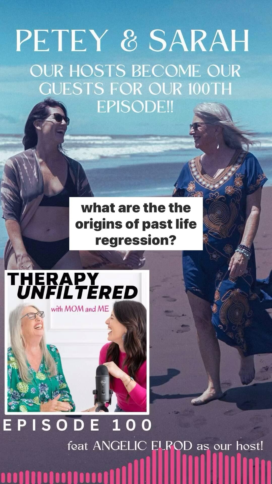 On today’s episode, @peteysilveira and @heysarahburnett become the guests as their @souljourneysretreats co-facilitator @angelic_elrod takes over a host!
Tune in on your favorite platform to hear answers to your most curious past-life regression questions!
✨ What exactly IS past-life regression therapy?
✨What are the origins of past-life regression?
✨Have we had past-life connections as mother/daughter?
✨How did we get introduced to this concept?
✨What are your earliest experiences with past-life regression?
✨What does a past-life regression session look like?
✨Is past-life regression a religion?
✨Can it work if it’s not in your belief system? (Spoiler alert, YES!)
✨Are there any stigmas associated to past-life regression therapy?
✨Will you be able to maintain control while in a hypnotic state?
✨How will past-life regression be experienced for those on retreat?
If you have more questions that you’re yearning to understand, drop a comment below or send us a DM!