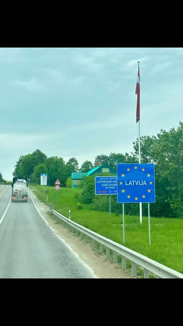 On the road in Latvia