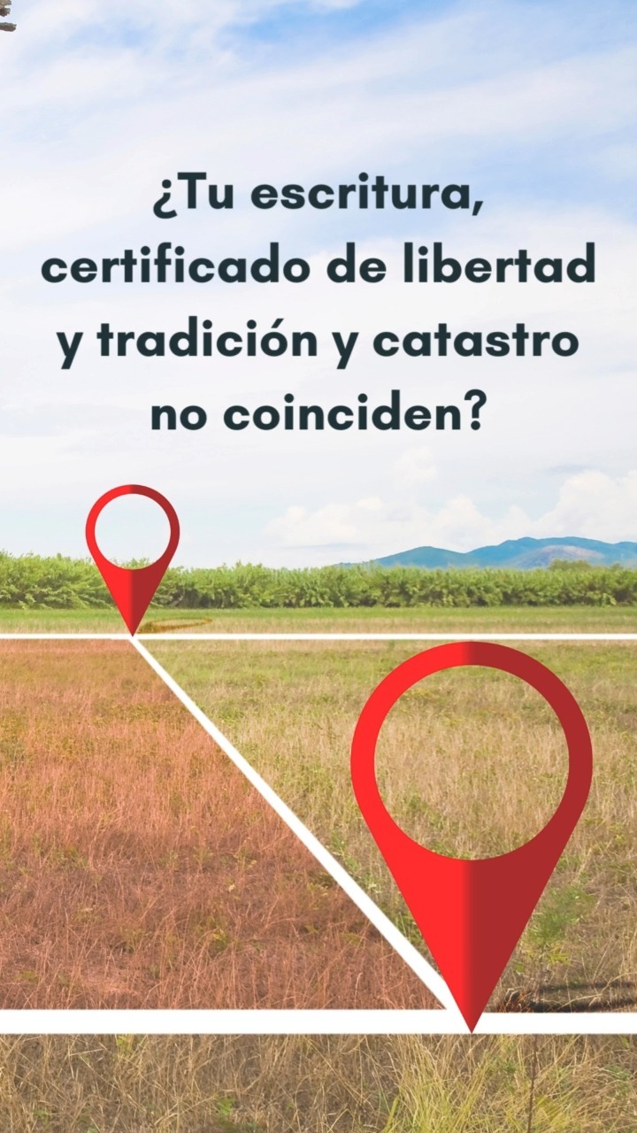 ¿Tu escritura, certificado de libertad y tradición y catastro no coinciden?
¡No te preocupes!
En CIGMAP SAS nos especializamos en la realización de levantamientos con fines de registro, actualización de áreas y linderos, actas de deslinde y colindancia, y rectificación catastral.
Te brindamos asesoramiento experto durante todo el proceso y te acompañamos en la correcta radicación ante catastro. Confía en nosotros para resolver cualquier discrepancia y garantizar la exactitud y legalidad de tus documentos.