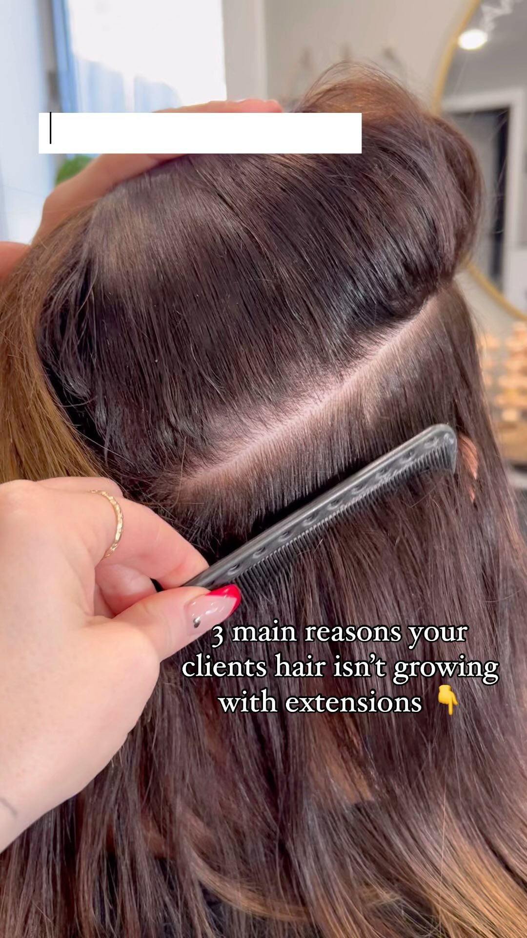 Does your clients scalp & hair look this clean after removing their Install?
Here are 3 reasons your clients hair isn’t growing with your with extensions:
1- the beads are causing too much micro pulls at the scalp, which is leaving the tension on the bulb inside!! This resulting in pulling the hair out during the time they are wearing them. Then add the brushing, pony tails, blow drying and sleeping on top of a high tension install will just make matters worse!
2- your adding too many grams on the row! Be sure your consultation is working with not just there goals but also what there hair can handle. Changing the length slightly can do wonders in achieving goals of length and fullness all while keeping the scalp and hair happy.
3- Not properly teaching them how to wash, brush and style their hair. One thing I teach hairstylists is clients will ALWAYS be more aggressive with their extensions and styling than we ever will. So properly teaching to brush a certain way, what level of tension the scalp can handle for styles.
I hope this helps you if your feeling stumped and just know that perfect doesn’t exist, only practice will create progress 💪
Keep chugging along 💋 -A
#handtiedextensions #handtiedspecialist #blondespecialist #michiganhairstylist @unite_hair #invisiblebeadextensions