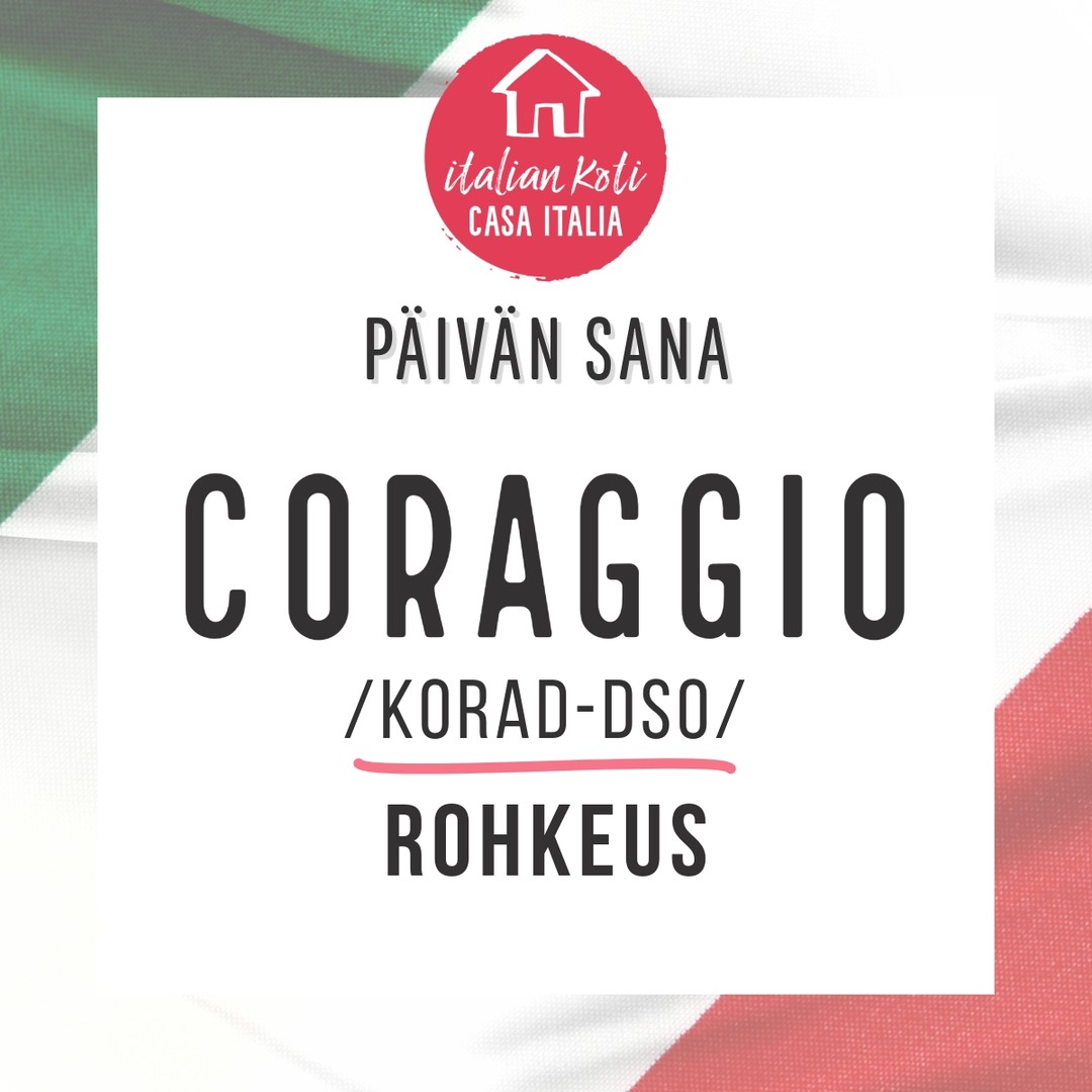 💪🏻 Italian sana “coraggio” tarkoittaa rohkeutta. Se viittaa moraaliseen tai henkiseen voimaan, joka mahdollistaa vaikeiden tai pelottavien tilanteiden kohtaamisen ja niistä selviytymisen. “Coraggio” voi myös tarkoittaa sisua tai uskallusta toimia omien vakaumusten mukaisesti, jopa vastoinkäymisistä huolimatta.
Etymologia:
Sana “coraggio” on peräisin provensaalinkielisestä sanasta “corage”, joka puolestaan juontuu latinan sanasta “cor”, tarkoittaen sydäntä. Tämä etymologinen yhteys korostaa, kuinka rohkeutta pidetään usein sydämen, eli tunteiden ja moraalisen tahdon, ominaisuutena.
Esimerkkilauseita italiaksi:
1. Serve molto coraggio per parlare davanti a un grande pubblico.
• “Tarvitaan paljon rohkeutta puhua suuren yleisön edessä.”
2. Nonostante la paura, ha avuto il coraggio di difendere i suoi amici.
• “Vaikka pelkäsi, hänellä oli rohkeutta puolustaa ystäviään.”
3. Il coraggio non è l’assenza di paura, ma la capacità di agire nonostante essa.
• “Rohkeus ei ole pelon puutetta, vaan kykyä toimia siitä huolimatta.”
#italia #paroladelgiorno #päivänsana #coraggio #rohkeus