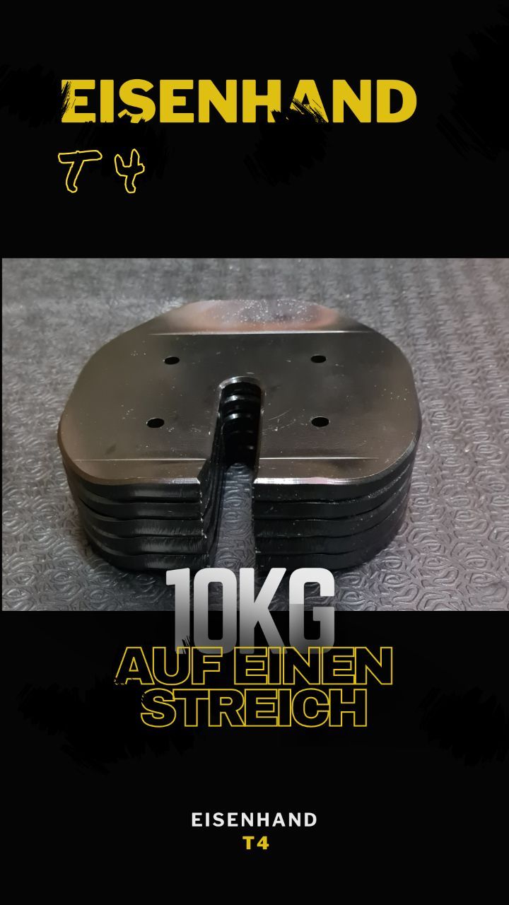 10 kg auf einen Streich, dadurch kann bei der T4 sehr schnell sehr viel Gewicht Be- und Entladen werden.
Dies ist durch die Innovative Gewichtsplattenform möglich.
#kurzhantel #bodybuilding #powerlifting
#Training #homegym #kompakthantel #krafttraining #kurzhanteltraining #fitwerden #trainingzuhause #Hanteln
#eisenhand