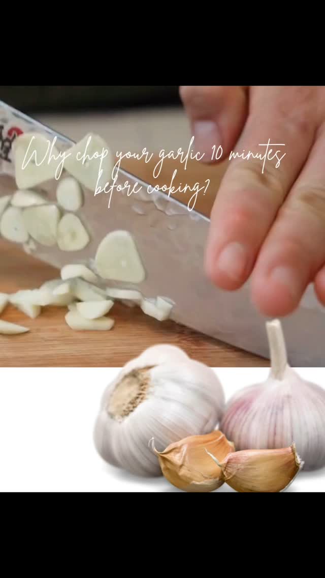 GARLIC 🧄 CHOP 10-15 MINUTES
BEFORE you need it or cook with it!
Garlic contains active compounds. Chopping it and letting it sit for 10-15 minutes helps with activating these compounds that benefit health.
Organosulfur compounds have antioxidant, anti-inflammatory, antimicrobial, anticancer, and cardio protective properties.
Garlic is essential in any kitchen. Not only for its health promoting properties but also it makes food taste delicious. If you have sulfur sensitivity or an abundance of sulphur reducing bacteria, you may not tolerate garlic well.
Garlic also has anti- microbial, anti-viral, and anti-yeast properties. Having regular consumption of garlic in your diet may keep your gut healthy and balanced.
It may increase glutathione levels, a powerful antioxidant in our bodies supporting detoxification.
Enjoy garlic raw or in its cooked state.
Save this post for later. Follow me for more health tips.
#Garlic #HealthBenefitsOfGarlic #GutHealthBenefits #GutHealth #GutHealthNutritionist
#HealthTips #NutritionTips