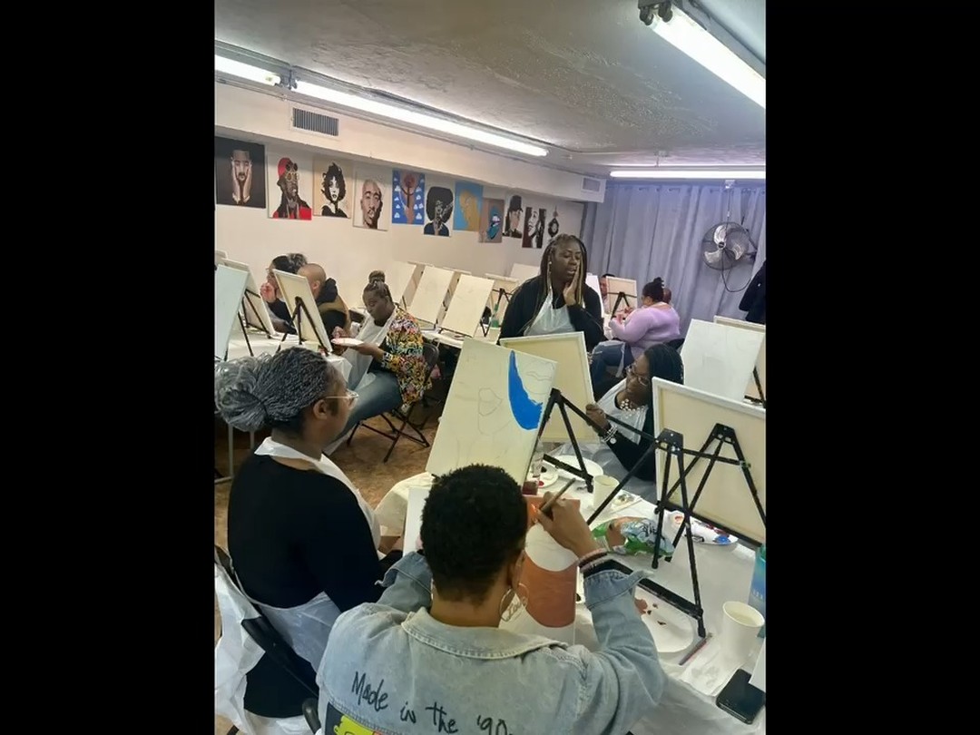 It was a total pleasure serving fellow Foresters Insurance Policy holder’s at my first Foresters Moments Event 😆🎉. A special thanks to the hostess, Ashley Lewis, who is committed to supporting small black businesses and connecting people with information. Thank you for your support! #pinkgiraffeartstudio #southshorechicago #forestermomentsgrant #paintandsip #supportsmallblackbusinesses