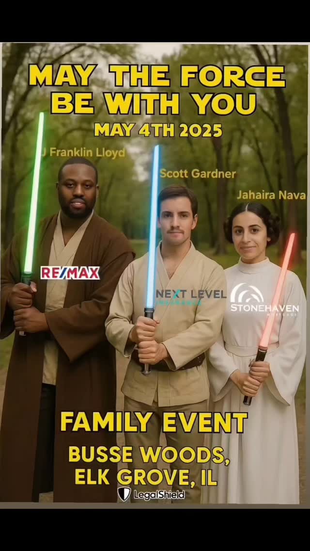 #MayTheForceBeWithYou #StarWarsDay #MayThe4th #BusseyWoodsEvent #ForestForceFest #FamilyFunMay4th
#RealtorEvents #LoanOfficerLife #InsuranceTeam #RealEstateAndMore #TeamworkInTheWoods
#FamilyFun #CommunityVibes #OutdoorAdventures #CosplayInTheWoods #MayTheFourthBeWithYou #StarWarsVibes #ChicagolandFun