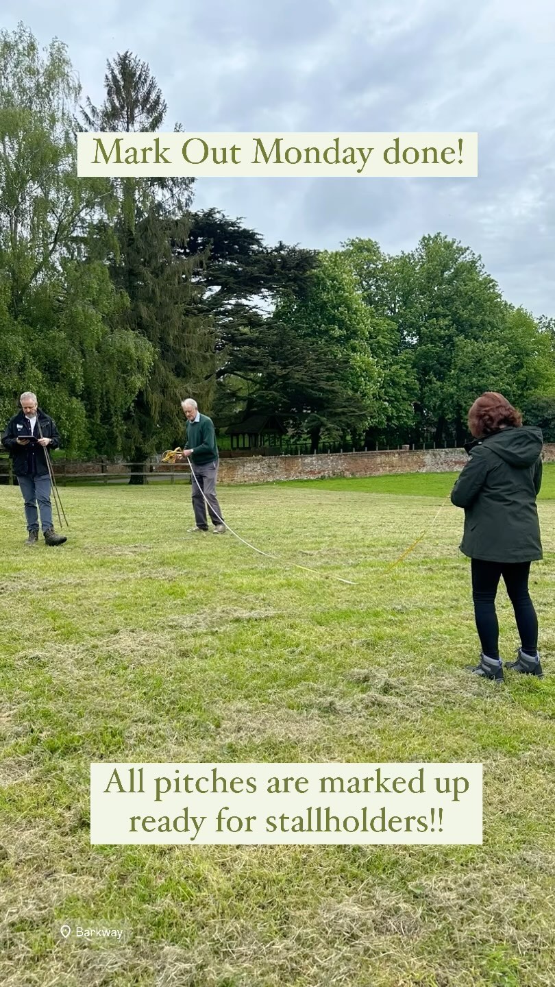 Mark Out Monday is the day our dedicated committee get measuring and mark up where all of the stalls are going to be!
.
Coffee and tea with biscuits rewarded everyone for their efforts!
.
Now all we need are our lovely stallholders, and of course lots of visitors on Saturday 11 May. Have you bought your ticket yet?
.
BUY TICKETS HERE https://www.barkwaymarket.org/event-details-registration/barkway-market-2024-1
.
#barkwaymarket #barkwayvillagemarket #markoutmonday #barkway #countryshow #countryfayre #bankholidaymonday