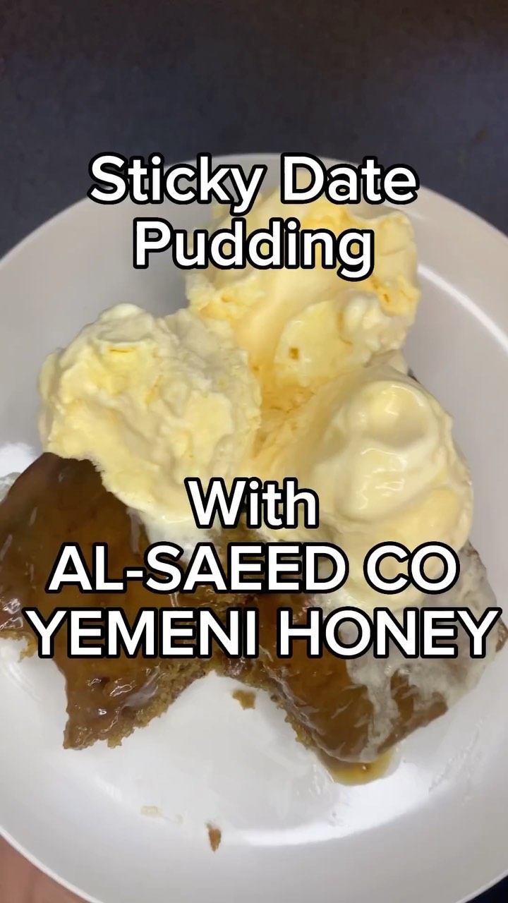 Sticky Date Pudding with our Yemeni Sidr Honey! What Does Honey do in Baking? Honey is a āhumectantā. This means that it retains moisture- great news for baking as it helps keep biscuits and cake moist. Honey compared with traditional refined sugar, also means you gain a richer colour and fuller flavour. Content by @zafoodie_ @primagefoods .
.
.
.
.
.
.
.
.
#alsaeedco #trending #foodie #honey #onlineshopping #fyp #fypć· #recipe #desert #healthy #health #reel