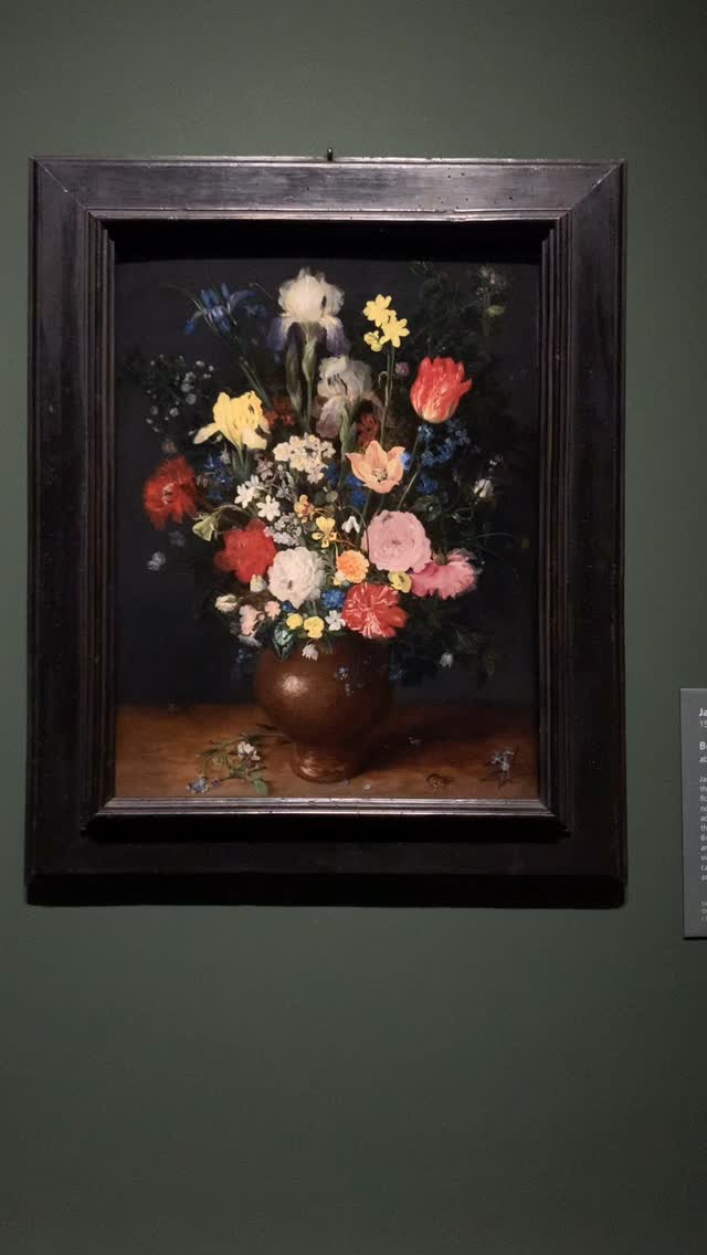 Naturaleza muerta de Jan Brueghel el Viejo, pintor flamenco, pionero en las flores. @nationalgallery