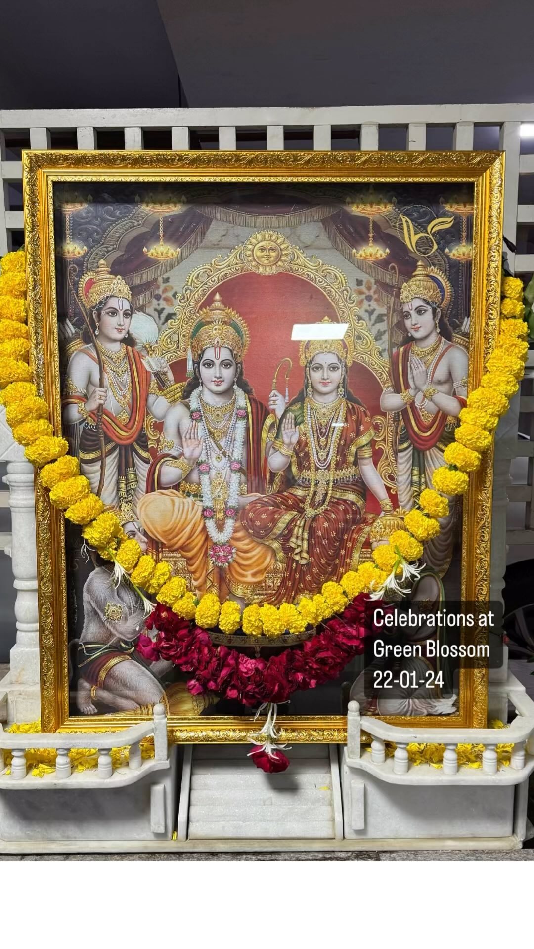 After almost 500 years of exile, Lord Ram returned to Ayodhya in a greater than life ceremony and celebration!
“Ram Bharat ka vichar hai, Ram Bharat ka vidhan hai”
🚩 Celebrating the spirit at Green Blossom.
#RamMandirPranPratistha #RamMandirAyodhya
#sanatan #jaishreeram #ayodhyarammandir #ram #ramlalla #ayodhya #rammandirayodhya #rammandir
@gaurang2007 @gunjan6230 @tanjal.shah @_whoisshanay_ @rutvashukl @kin4chin @shashikalajoshipura @drbhavyatrivedi @kshiti_kapadia