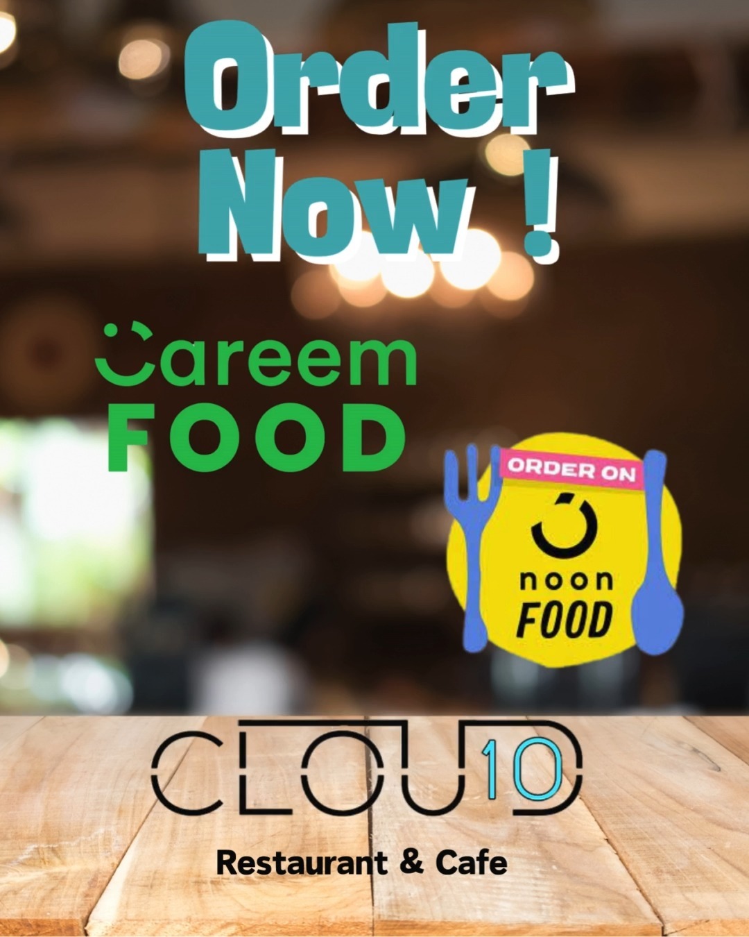 Order now, from Noon Food or Careem Food.