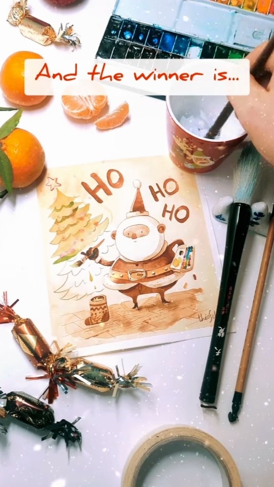 Résultat du jeu concours de Noël !!!
Et la gagnante est @la__tote ! 🎅🎅🎅
Félicitations, tu as gagné un fabuleux cours d'aquarelle et sans doute quelques papillotes ! 🎁🎄
Et pour les autres, merci d'avoir participé. Vous pouvez quand même réserver un cours sur mon site internet si ça vous a donné envie. 😉 (voir bio) Ou attendre Noël prochain ! 😁
#cadeau #watercolor #aquarelle #painting