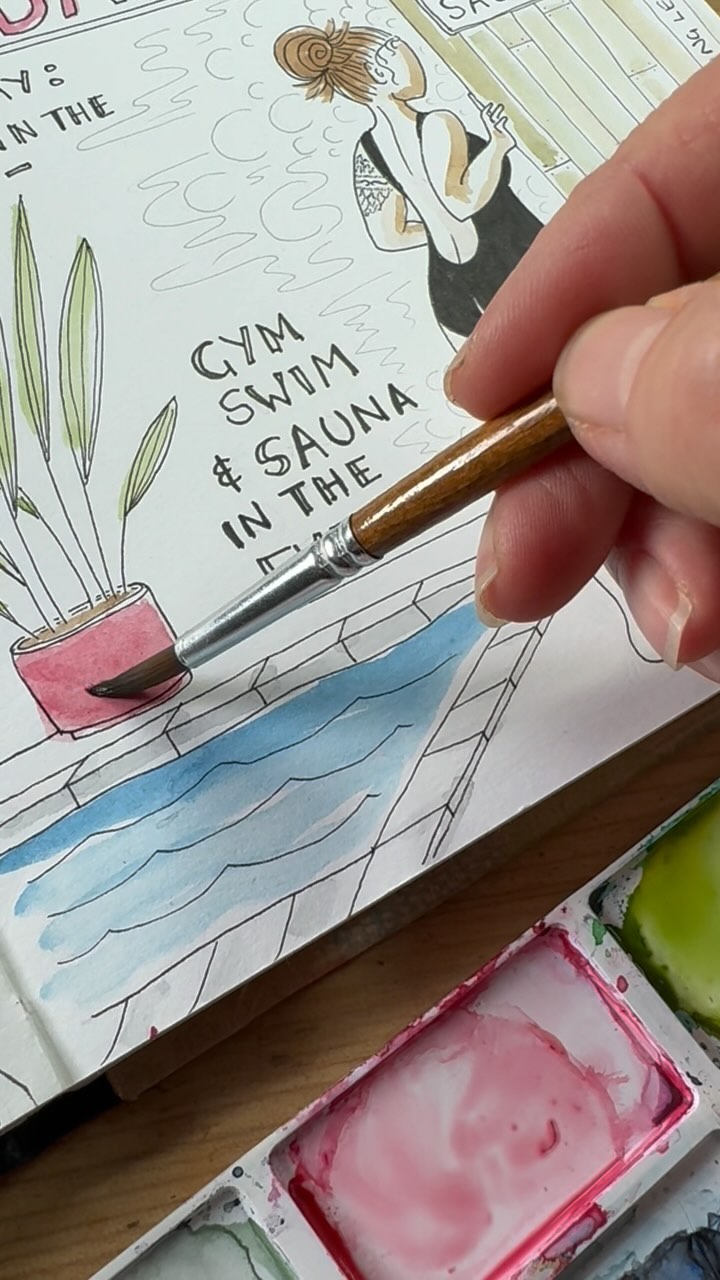 Yoga in the morning, and a trip to the Gym and Sauna at The Point, Polzeath in the evening - Friday 15th March 2024 - Day 27 of @dothe100dayproject
✨
✨
#100dayproject #100dayproject2024 #100dayartjournal #the100dayartjournal #artjournal #artjournaling #dailyartjournal #artjournalingpractice #artjournalpages #journalcommunity #drawingmylife
#sketchbookpage
#sketchbookartist #sketchbookpages
#sketchbookpractice #creatingeveryday #creativejournaling #journallove #sketchbookchallenge #artdiary #creativediary #sketchaday #artistlife #creativejournaling #womenofillustration#happyartistmovement #paintwhatyoulove #happyart