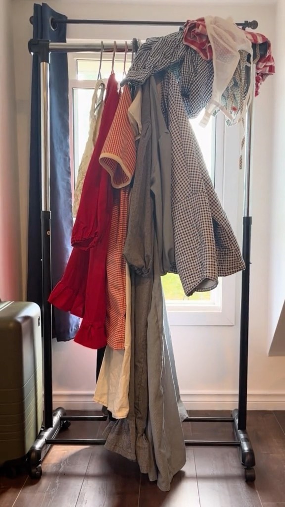 All the handmade items I brought with me on a month long artist residency! Ignore the packing wrinkles pls xo