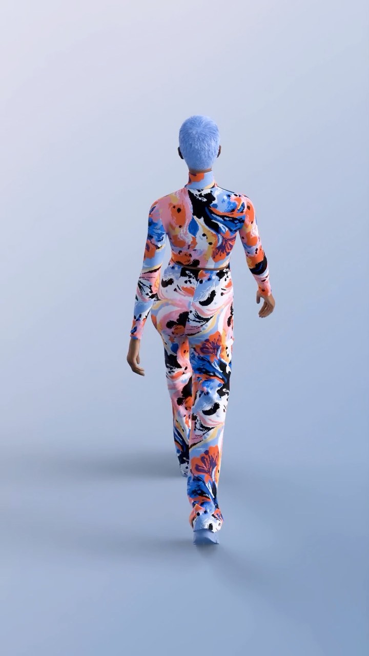Colourful skywalk 🩵🧡🩷🤍🖤💙 Can you belive I rendered the full animation (+ than 400 frames/images) in less than 1 hour? I’m in love with @stylist3d_official 6.1 real-time render 😍
~ Design, animation & render ~ Style3D Studio 6.1.
~ Knit texture created with @apexfiz_official using image to knit and one of my AI prints I created with @midjourneyartwork
.
.
.
.
.
.
.
#stylist3d #digitalfashion #style3dstudio #tutorial #digitalfashiondesign #3dfashiondesign #3dfashion #3dproduct #fashion #artstationhq #virtualfashion #metaversefashion #3dart #animation #futureoffashion #sustainablefashion #magicfabricblog #animation #ai #3dclothing #3drender #cgi #magicfabricblog #printdesign #knitting #midjouneyartwork #midjourneyfashion @magicfabricblog