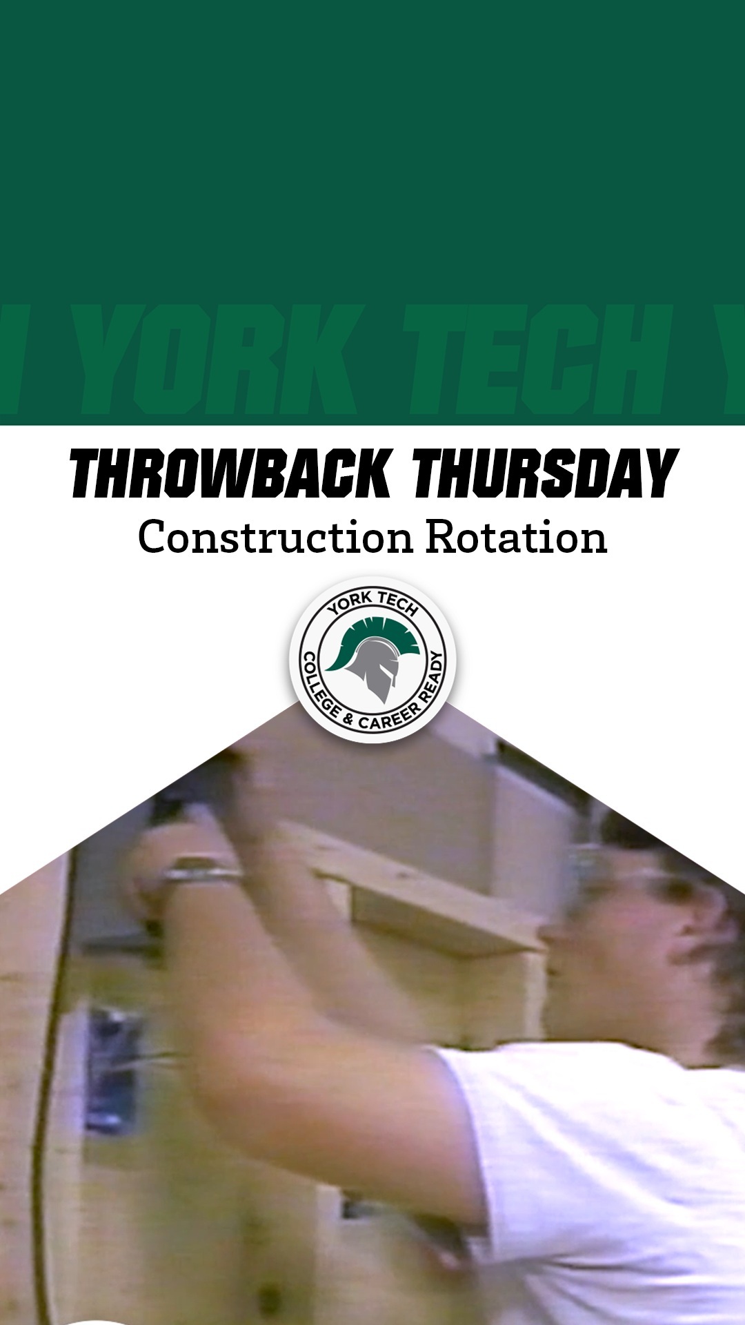 We uncovered some older footage of students in our construction-related programs, which makes it perfect content for a Throwback Thursday! Enjoy this side-by-side comparison of our construction programs from then and now. #YorkTechProud #TBT #ThrowbackThursday