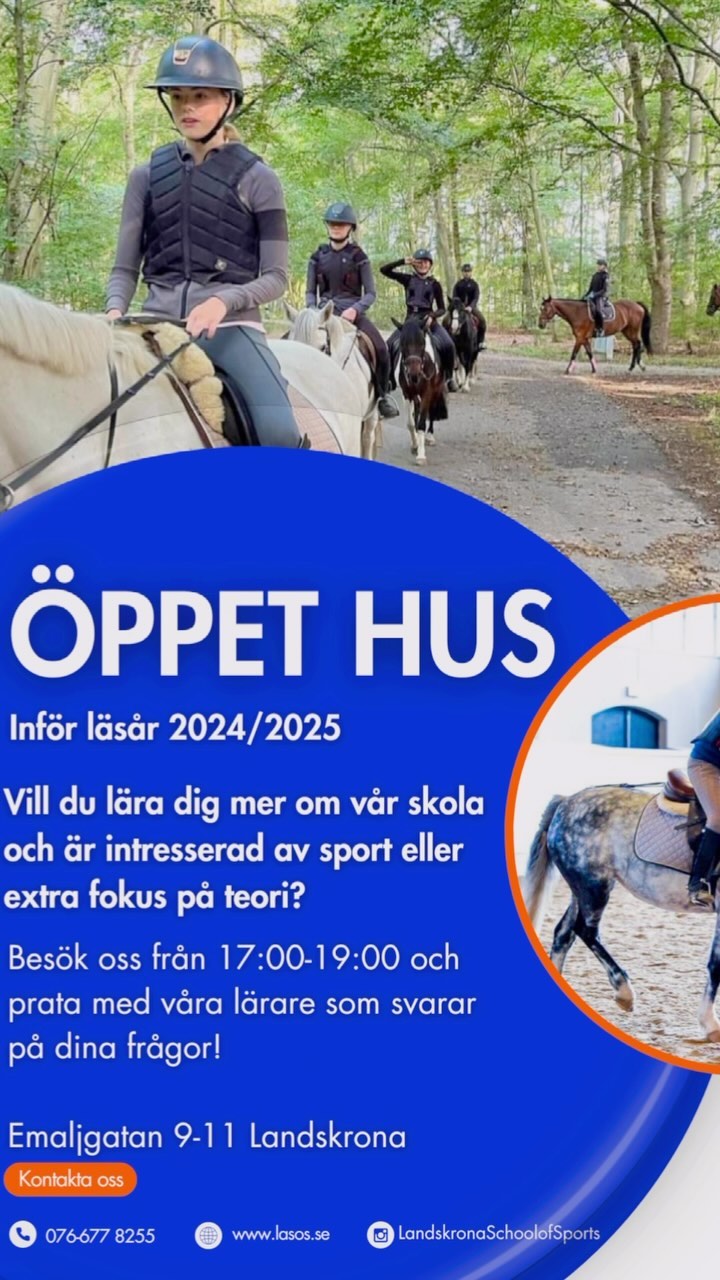 Ikväll 17:00-19:00 har vi öppet hus på skolan för föräldrar och barn som vill veta mer om våra teoretiska och idrottsinriktade program. Välkomna klockan fem för att se vår skola och prata med lärare och rektor!