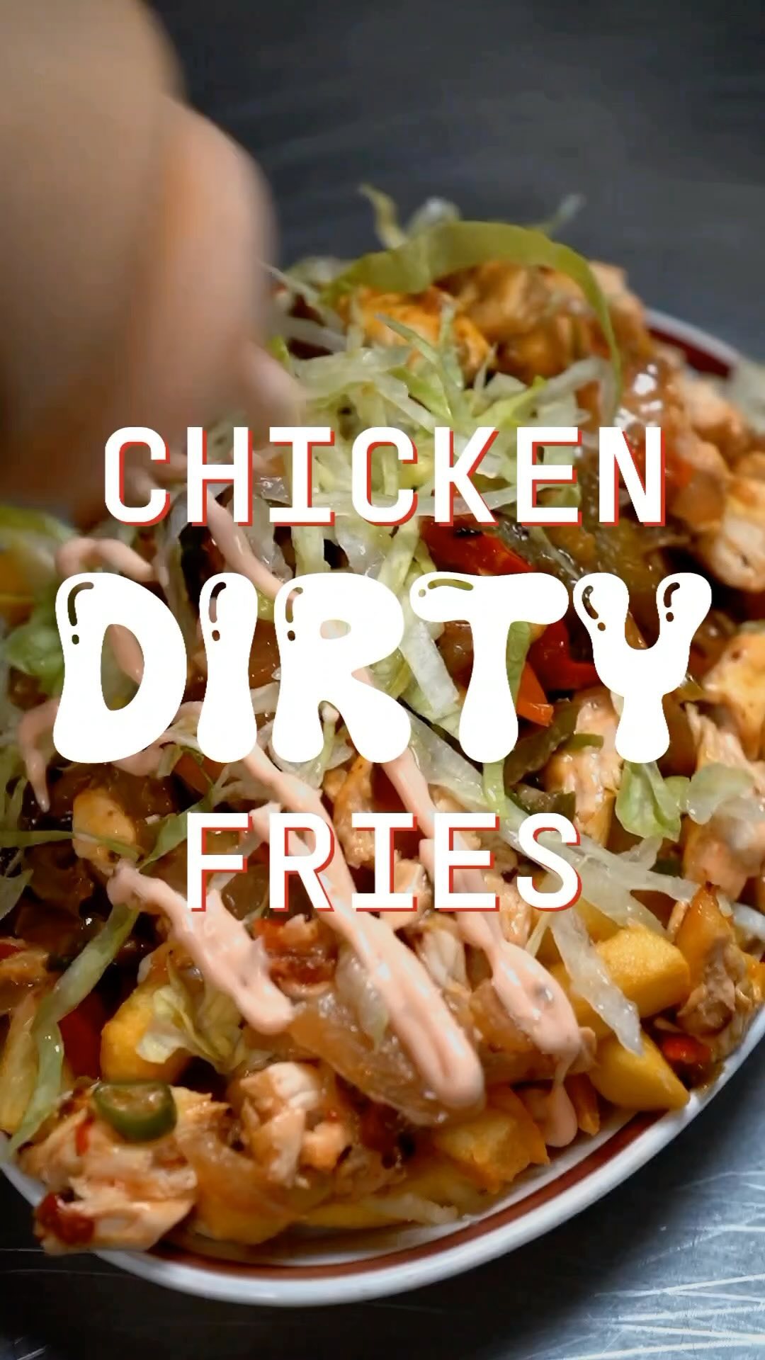 Messy in the best way possible ๐๐๐ Dive into these loaded dirty fries! #ChickenDirtyFries