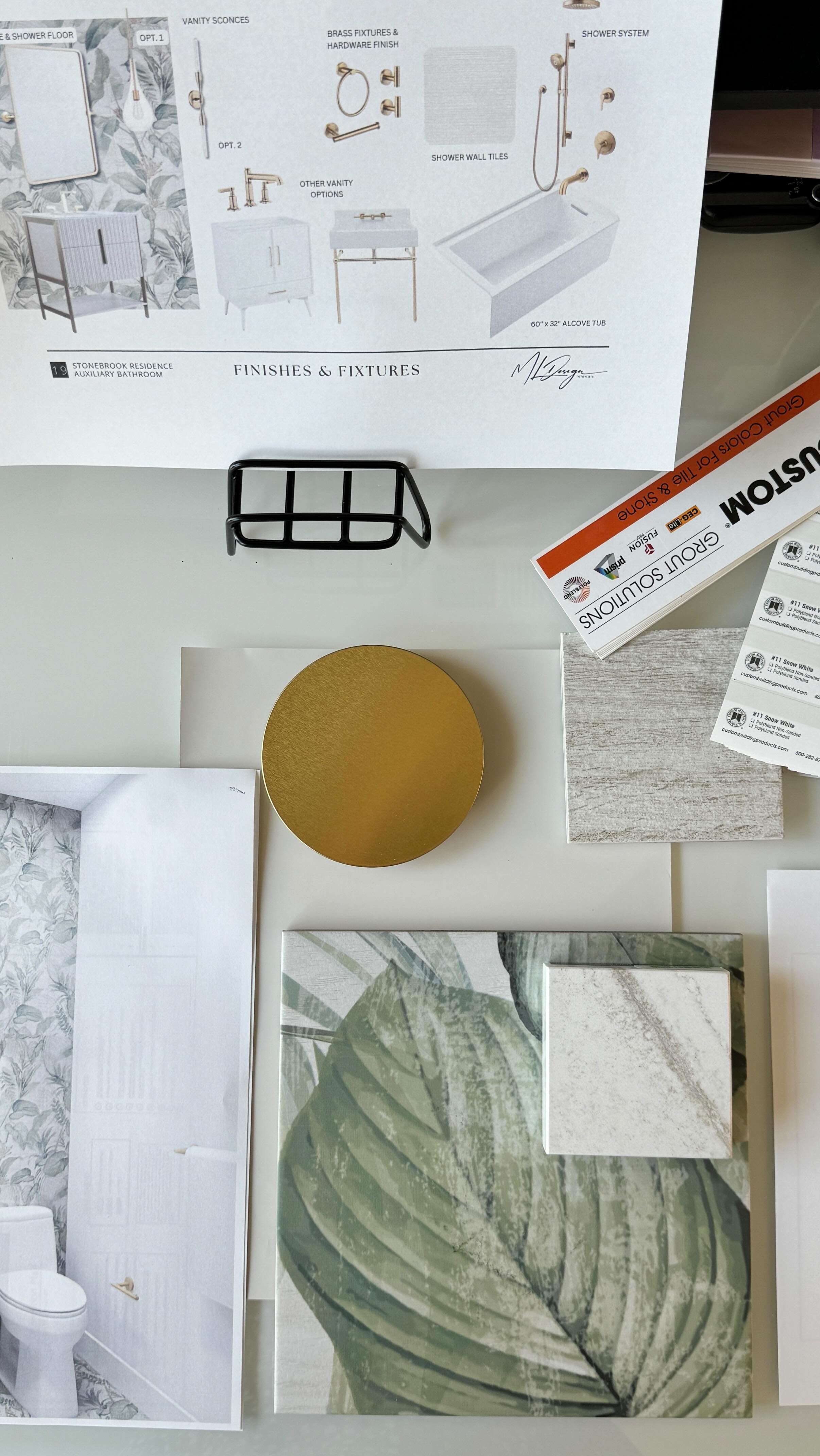 Our #StonebrookResidence auxiliary bathroom showcases a perfect blend of modern elegance and visual impact. The stand out feature is undoubtedly the mural tile which brings a touch of nature indoors in its lush botanical design. This is striking elements, serves us both focal and a backdrop, adding a depth and personality to the space.
Whether for daily use or impressing guests, this bathroom is a testament to the power of thoughtful design.
Stay tuned as we complete our #StonebrookResidence kitchen and bathrooms remodels soon!
•
•
•
•
#MLDesignInteriors
#InteriorDesignStudio
#InteriorArchitecture
#ArchitecturalDesign
#InteriorInspiration
#OnlineInteriorDesign
#ArquitecturayDiseño
#Interiorismo
#designprocess
#designinspiration
#HomeDesign
#HomeDesignInspo