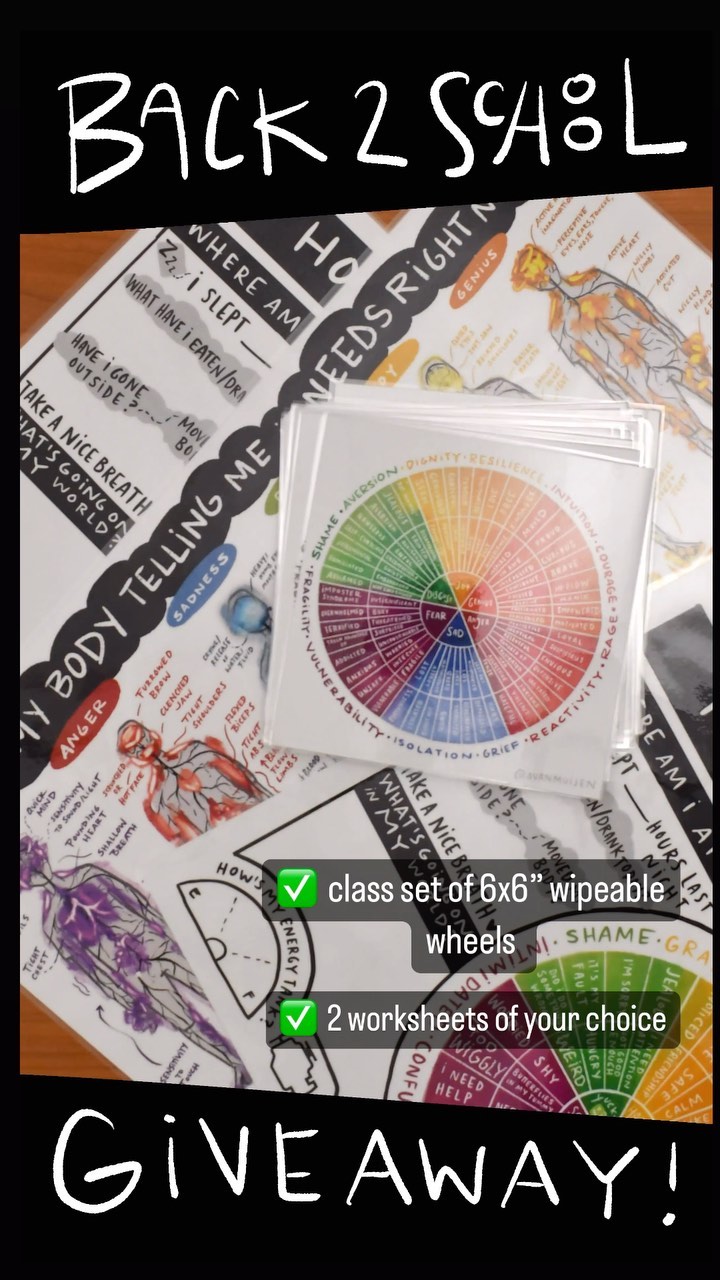 idk when back to school actually is anymore, but figure it’s close enough to do a ✨Back to school giveaway!✨
Tag an educator in the comments who makes you feel all the 💛🧡 feelings (probably write them a nice note too ;) I’ll choose two folks on Monday august 14th who’ll get:
✅ a class set (~30) 6x6” wipeable emotion wheels
✅ 2 wipeable worksheets of their choice (you can choose from any on my Etsy page)
💫 No limit on how many folks you can nominate and educators of all ages and relationships to that word are enthusiastically included 🥳 (just write each in a separate comment plz 💛)
Ok have fun!
#backtoschool
#montessori
#giveaway #giveaways
#emotionwheel #feelings #feelingsquotes
#educators #educatorsofinstagram #educatorscholarship #teacherlife