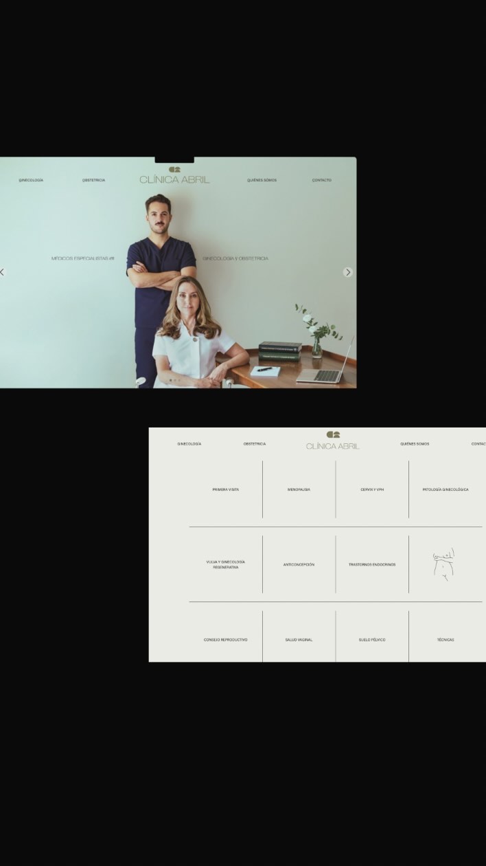 So happy to share Clínica Abril’s web design, finally live! ✨ Sometimes you feel aligned right from the start, and luckily that was the case with Drs. Carlota and Jorge Abril, since we began to create their brand identity. Thank you for the trust on my work and for making this project such a delight. Amazing photography by the one and only @calochico and programming by Dromen Studio.
#webdesigner #branddesign #uiuxdesign #uidesign #uidesigner #webdesign #clinicbranddesign #medicalbranding #brandidentity #graphicdesign