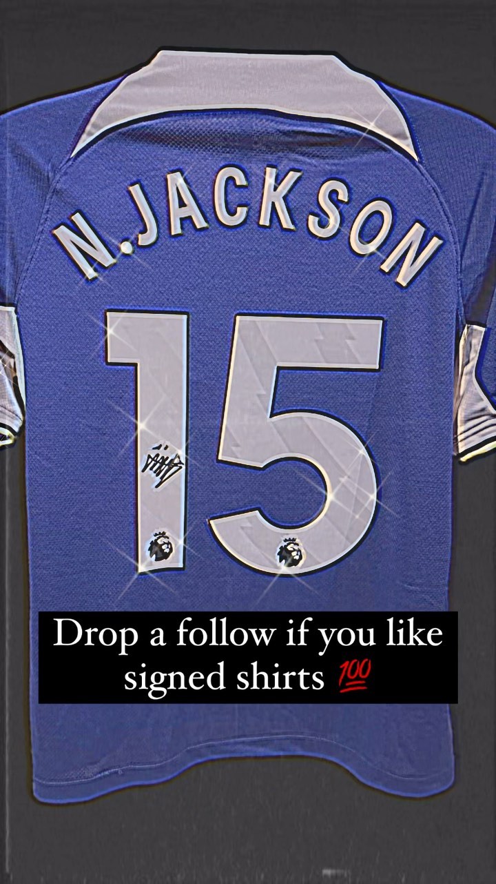 ⭐️JACKSON signed shirt⭐️
What a hattrick that was midweek by this man . This shirt is personally signed by Jackson himself and comes with its own certificate of authenticity ✍🏼✍🏼✍🏼
#jackson #hattrick #chelsea #signedshirts #football #nicolasjackson #christmasshopping #premierleague #viralaudio #viralreels #blackfriday #footballmemorabilia #instareels #reelitfeelit #viralpost #music #siu