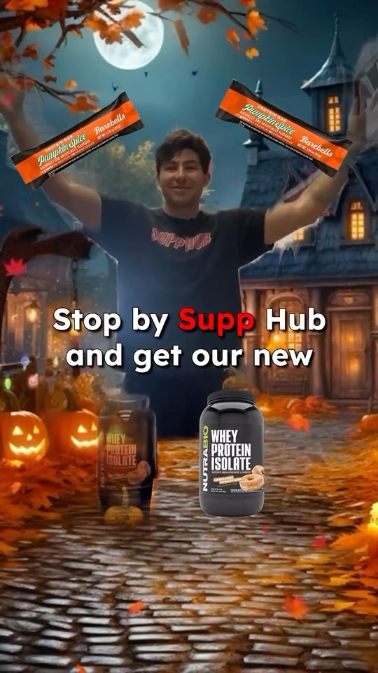 Fall is in the air at Supp Hub and things are getting spooky!
Try our new pumpkin spice protein bars and cinnamon sugar donut whey iso!🎃🍩
Free same-day delivery available on our website!