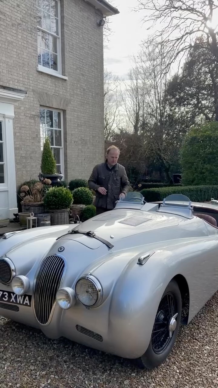Maiden voyage on the road in the freshly restored Jaguar XK120 lightweight. Getting a few miles on the rebuilt engine so taking it cautiously but wow what a car! #jaguar #xk120 #cars #classiccars