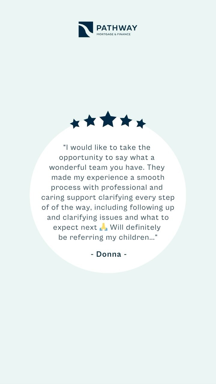 This just in 🤳🏽 Our 5 star Mortgage Broking Team 🌟 🌟🌟🌟🌟 is ready to guide you through your next financial goal. Book a FREE 15 Minute Discovery Call or enquire online at pathwayfinance.com.au to discuss your lending needs!
#mortgagebroker #adelaideproperty #5starreview