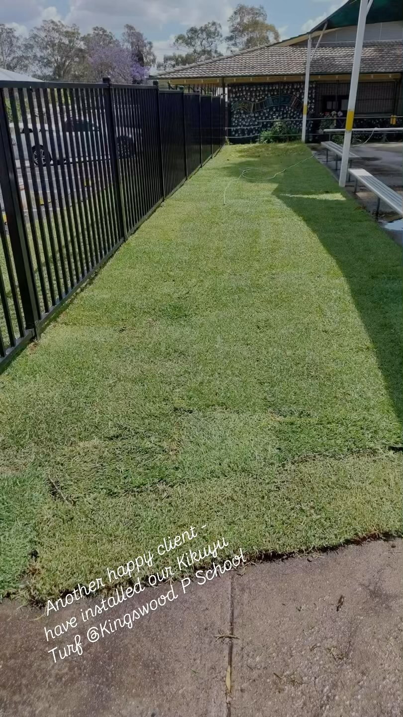 A happy customer with our beautiful kikuyu turf supplied at Kingswood P. School 😀🍃 #turfsupplies #kikuyu #kikuyuturf #turfgrass #awesometurf #turflife #lawn #turfsydney #turfgame
