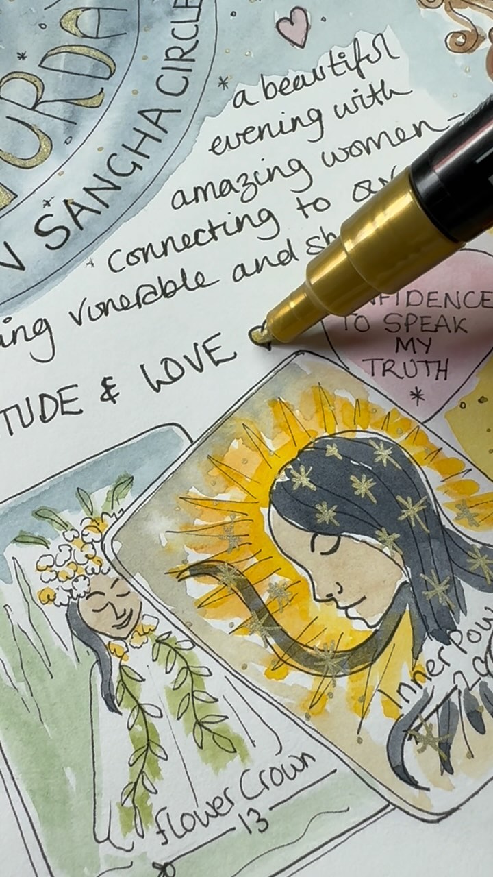 Gathering in Circle ✨✨ Saturday 16th March 2024 - Day 28 of @dothe100dayproject
✨
✨
#100dayproject #100dayproject2024 #100dayartjournal #the100dayartjournal #artjournal #artjournaling #dailyartjournal #artjournalingpractice #artjournalpages #journalcommunity #drawingmylife
#sketchbookpage
#sketchbookartist #sketchbookpages
#sketchbookpractice #creatingeveryday #creativejournaling #journallove #sketchbookchallenge #artdiary #creativediary #sketchaday #artistlife #creativejournaling #womenscircle #oracledeck #womenartistsinspire #sacredpractice